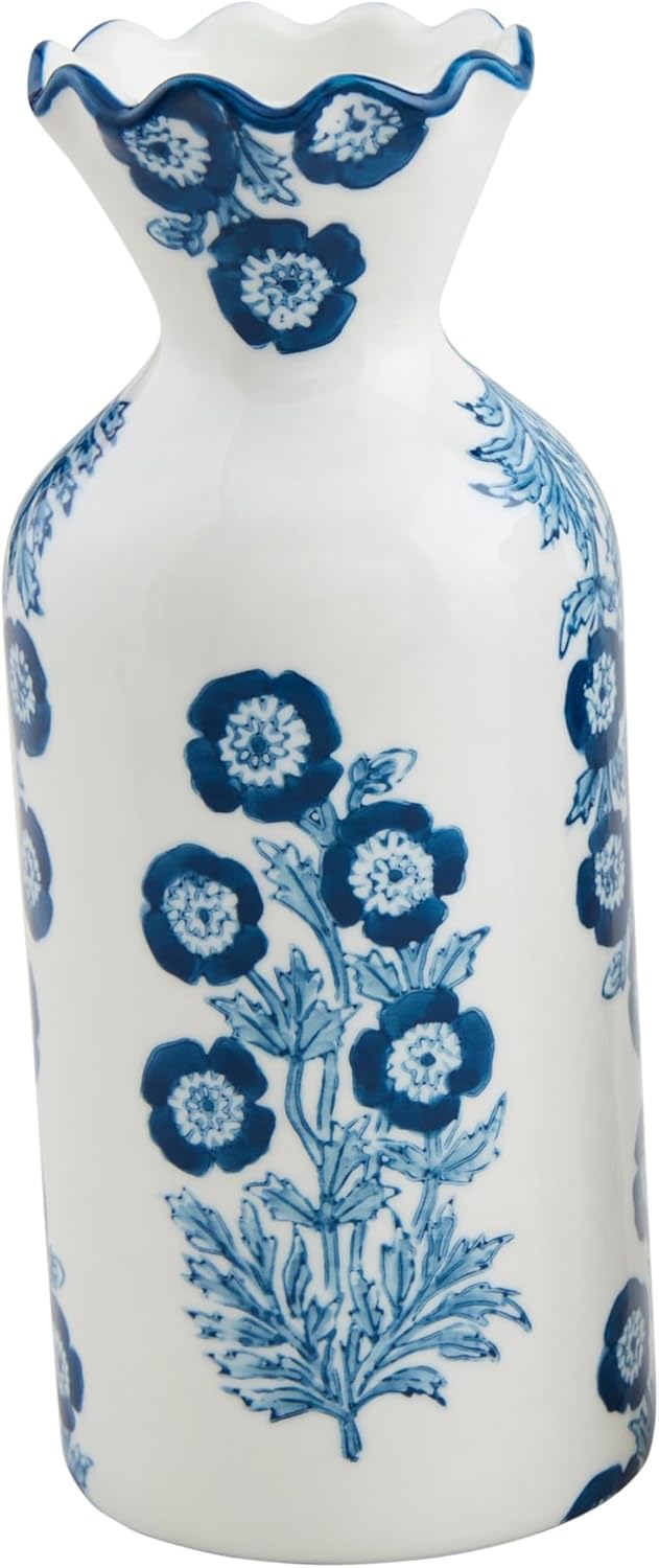 Mud Pie Block Print Bud Vase 8x325