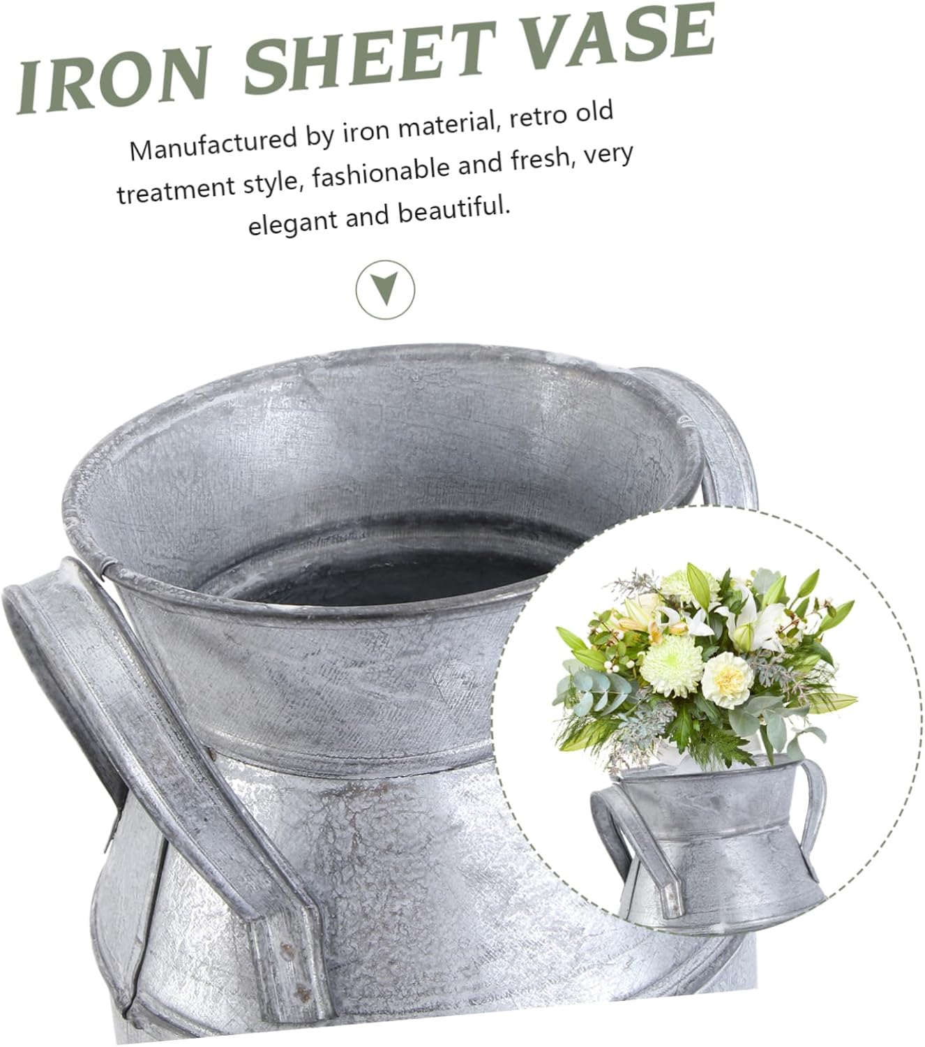 ABOOFAN Retro Iron Art Flower Vase for Home Decor