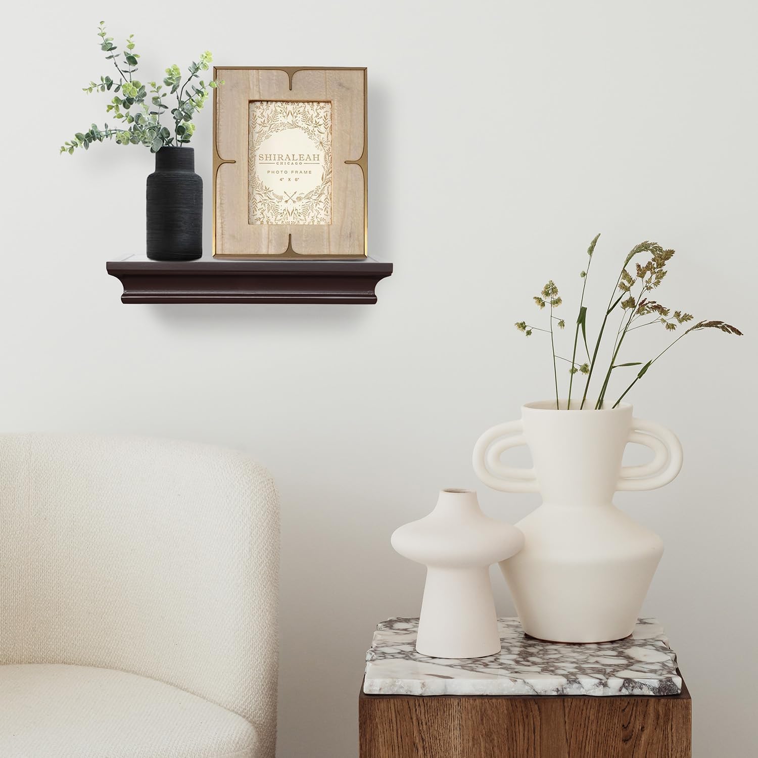 AHDECOR Floating Shelves Wall Mounted 12 Wide 775 Deep Espresso Brown