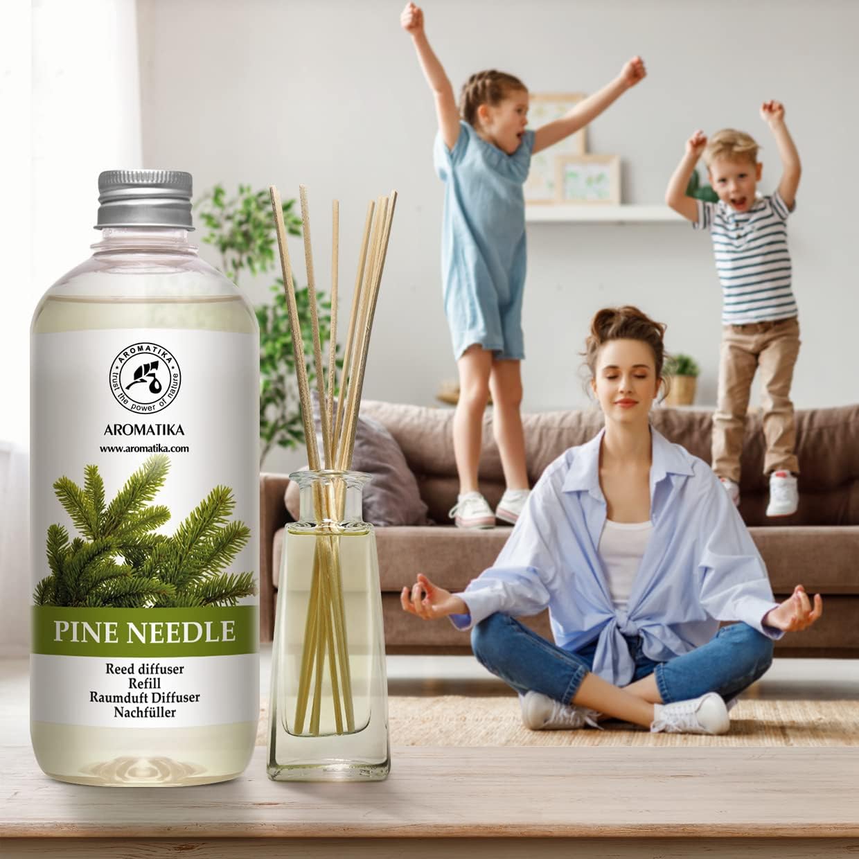 Pine Diffuser Refill 17 Fl Oz - Natural Essential Oil for Fresh Aroma