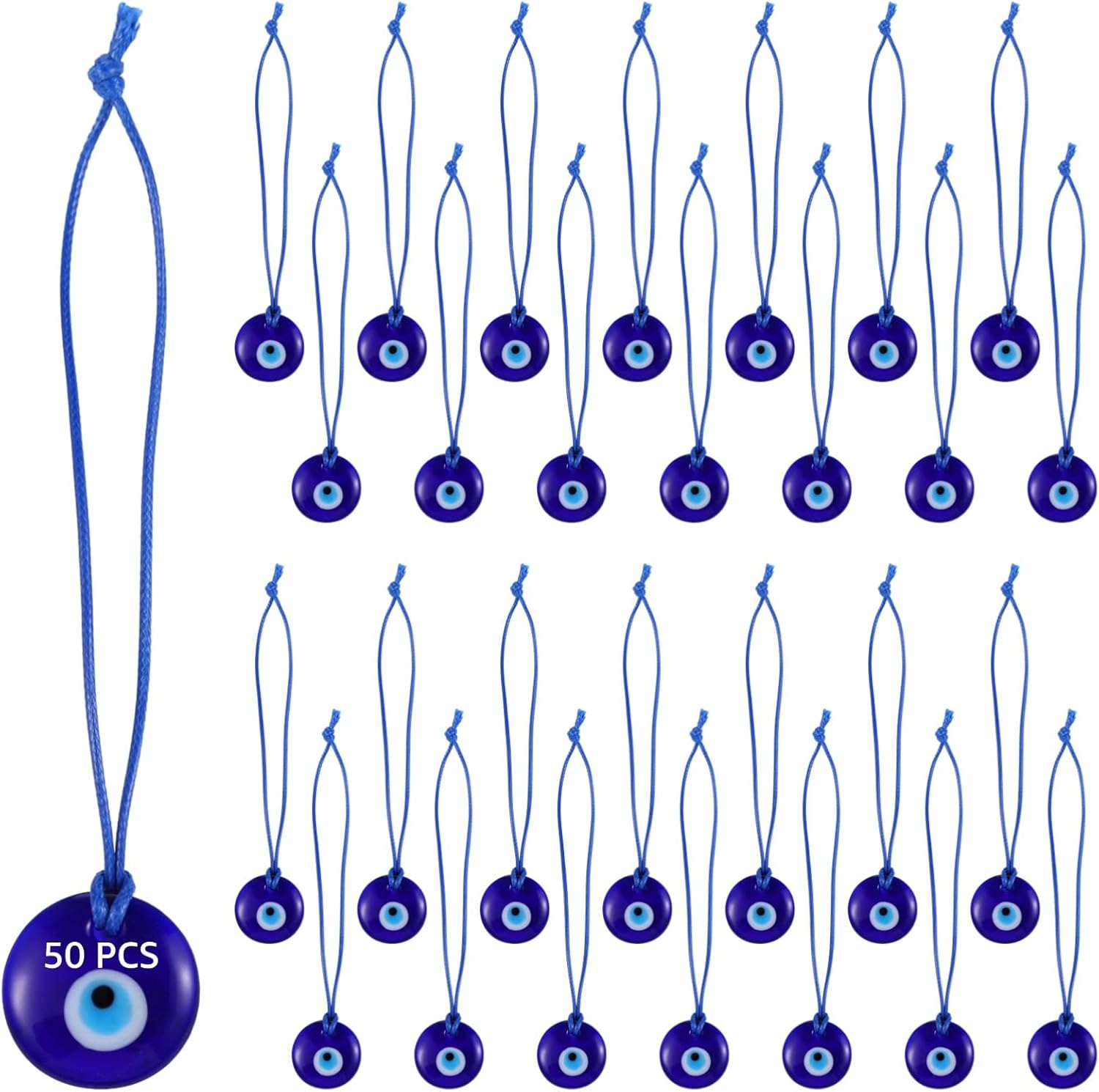 50PCS Turkish Blue Evil Eye Pendants Hanging Decor