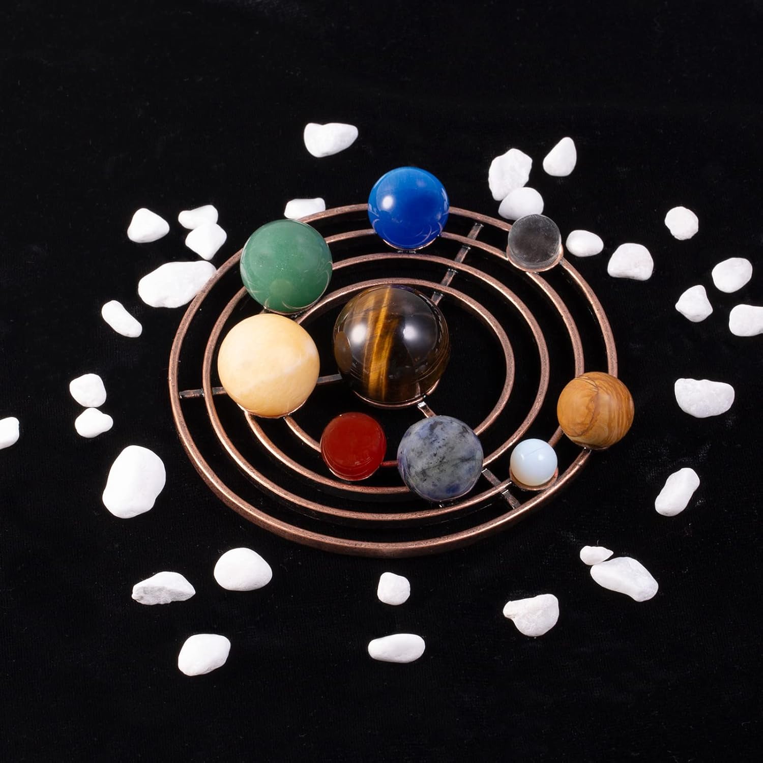 Rockcloud 9 Planets Crystal Ball Set with Metal Orbit