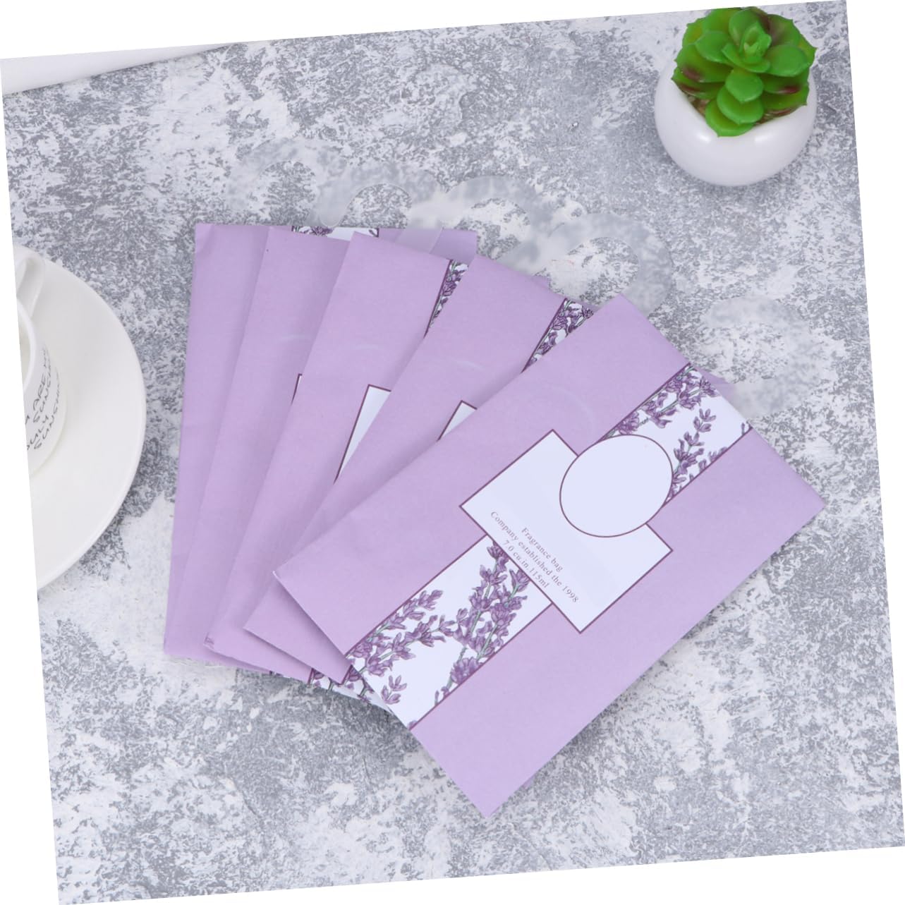5Pcs Lavender Scented Sachets for Closets Drawers and Car Fresheners