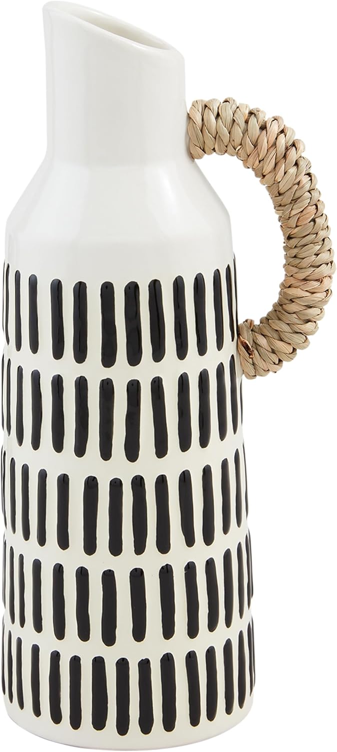 Mud Pie Large Patterned Bud Vase 8x3