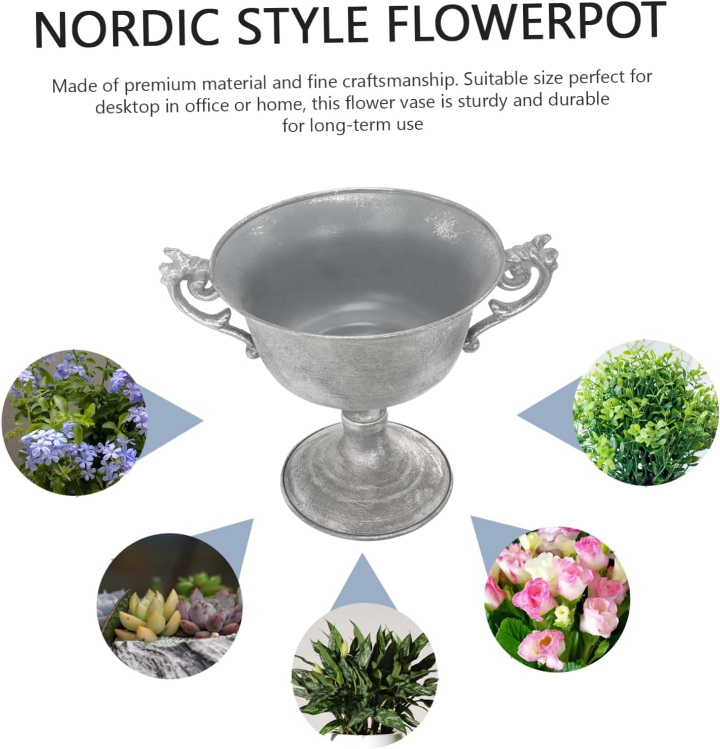 Cabilock Iron Flower Vase for Home Decor Centerpieces