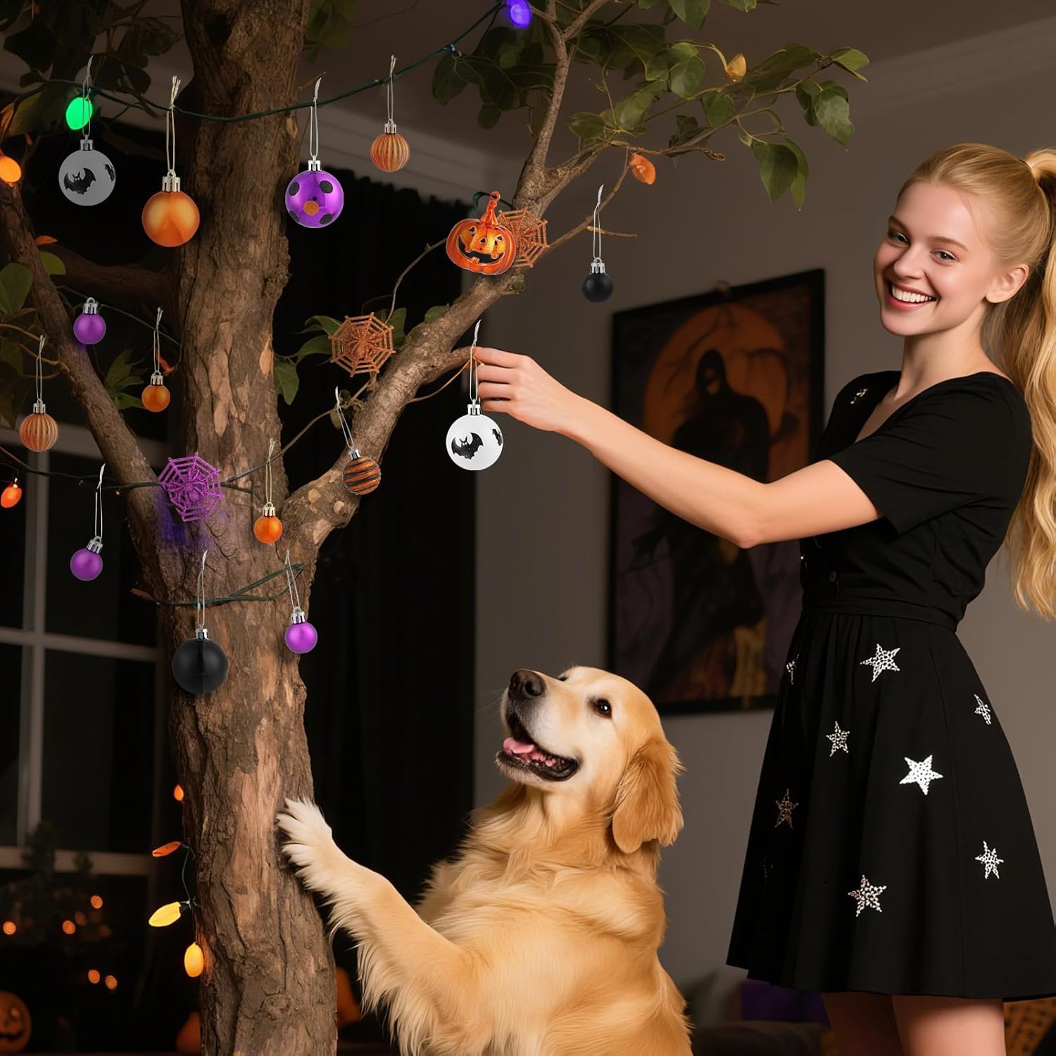 Fruasio Halloween Ornaments 61PCS Shatterproof Set