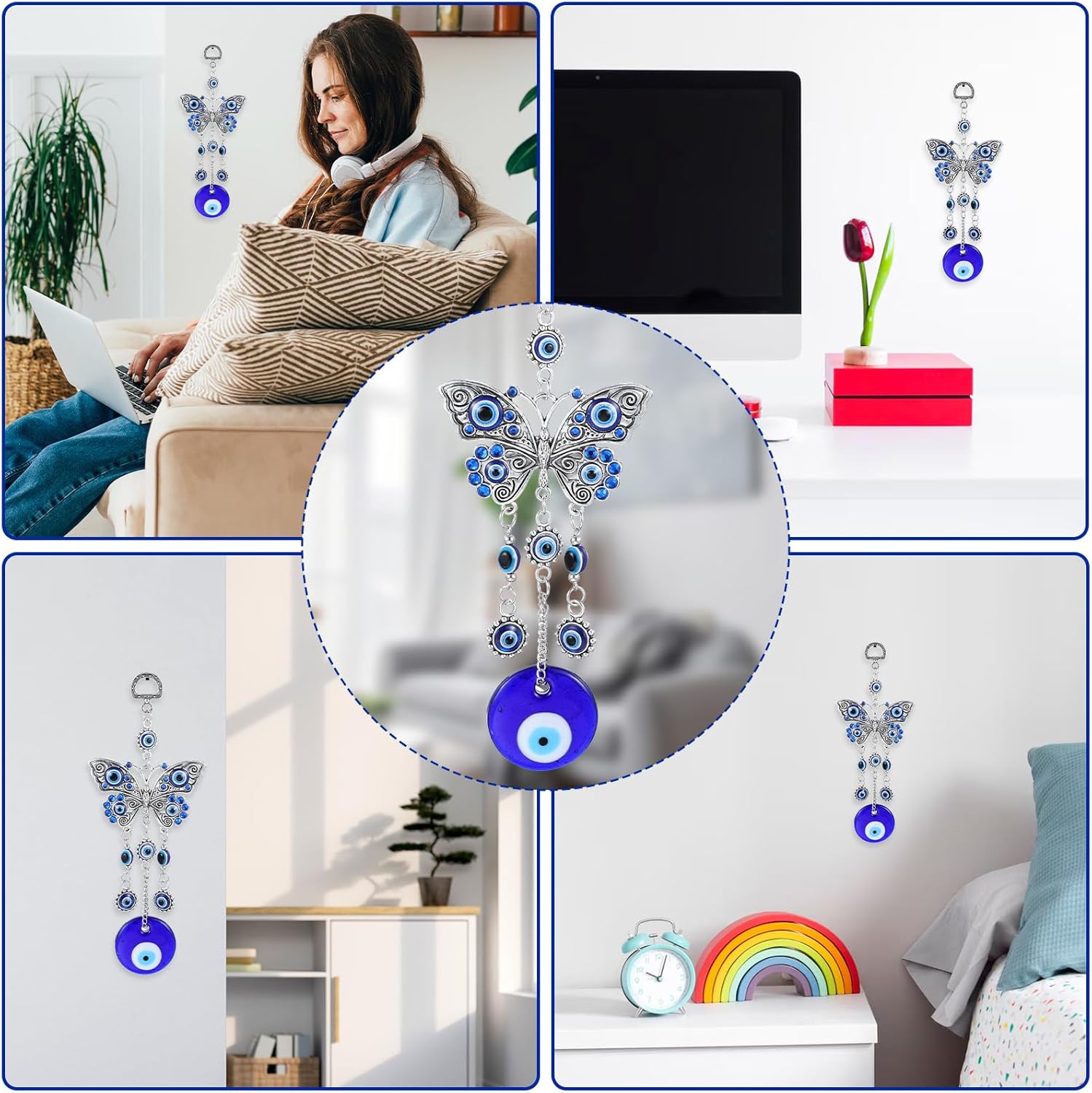 Ymapinc Evil Eye Car Charm Wall Hanging Decor