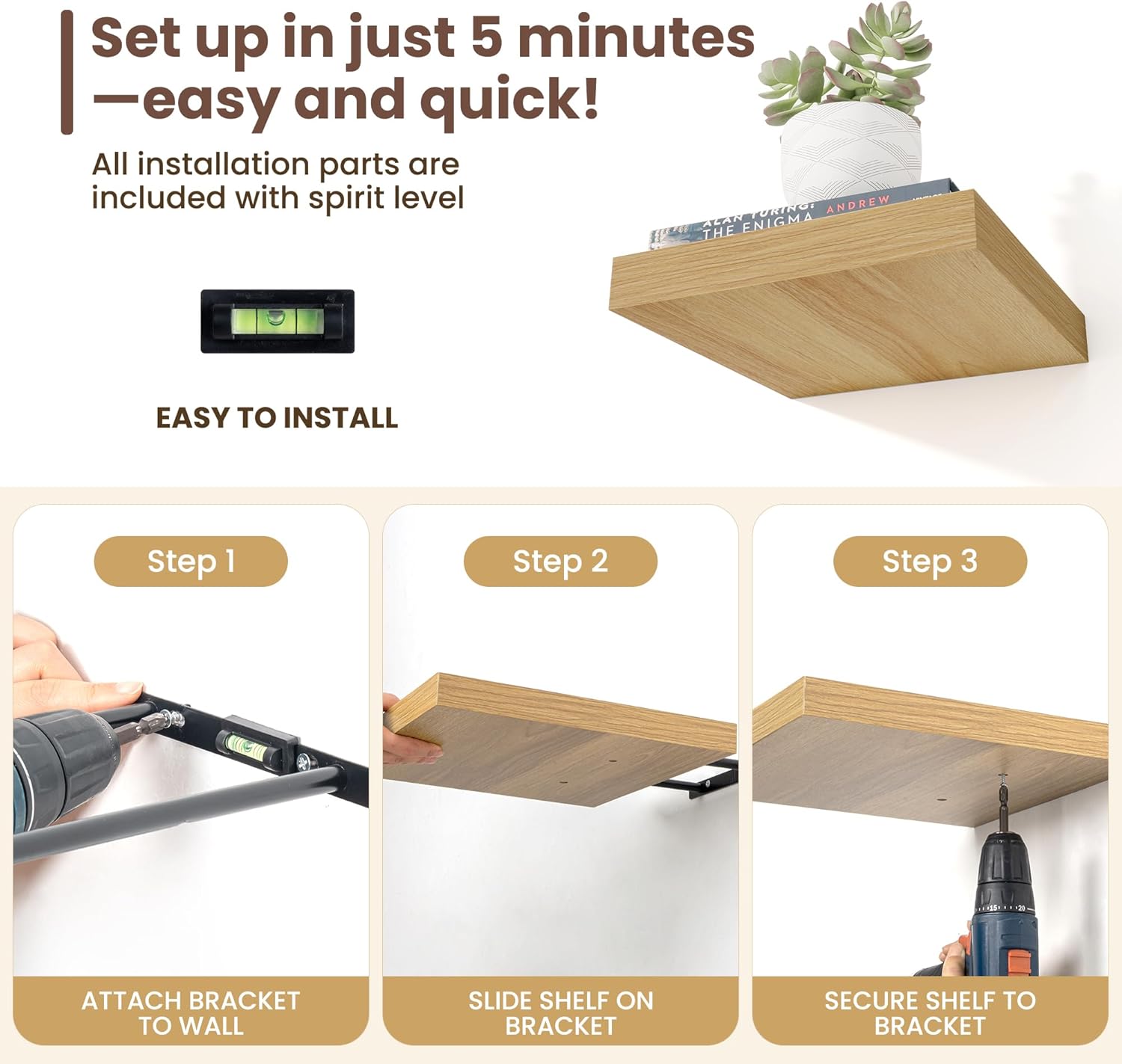 Fun Memories 93 Inch Floating Shelves Set of 3