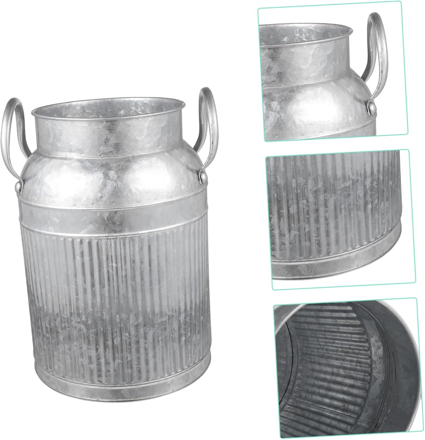 Rustic Iron Flower Bucket for Dried Flowers