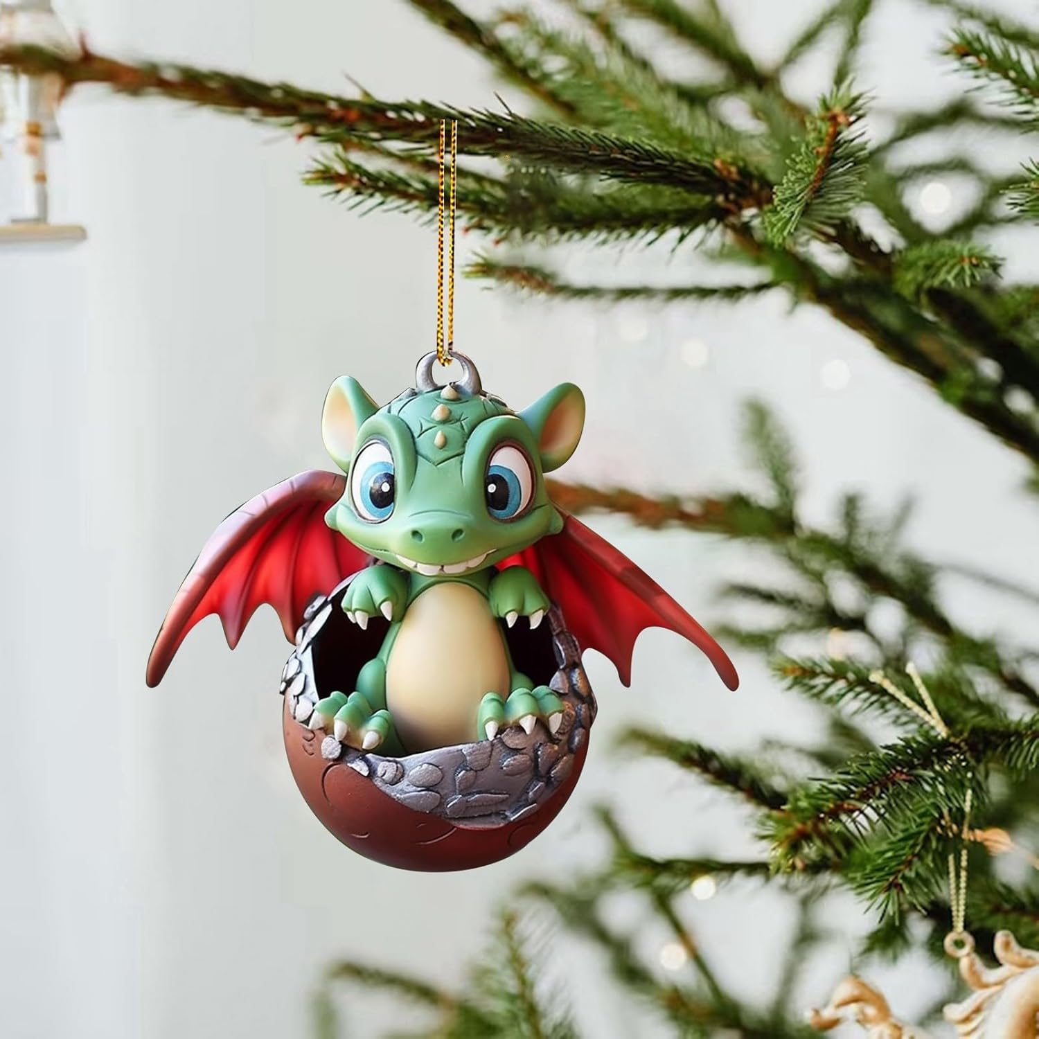 Acrylic Dragon Baby Christmas Ornament Pendant