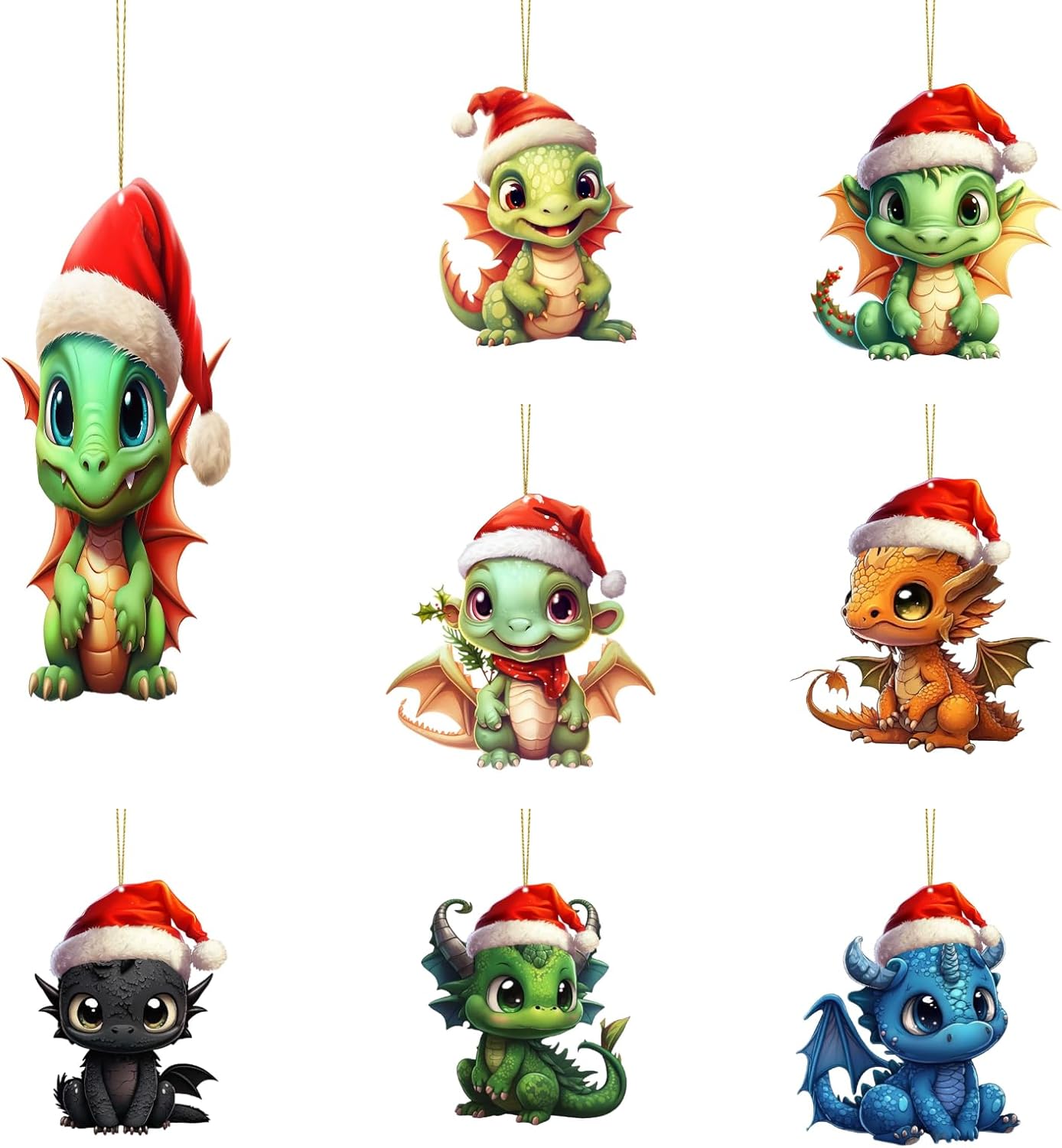 Dragon Baby Christmas Hanging Ornaments Cute Cartoon Decor