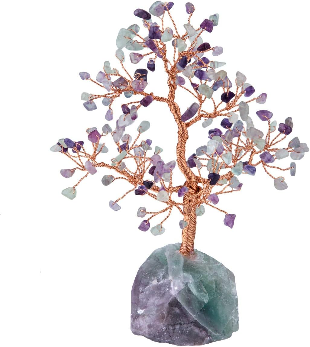 Rockcloud Natural Crystals Money Tree Feng Shui Decoration 7 Inches