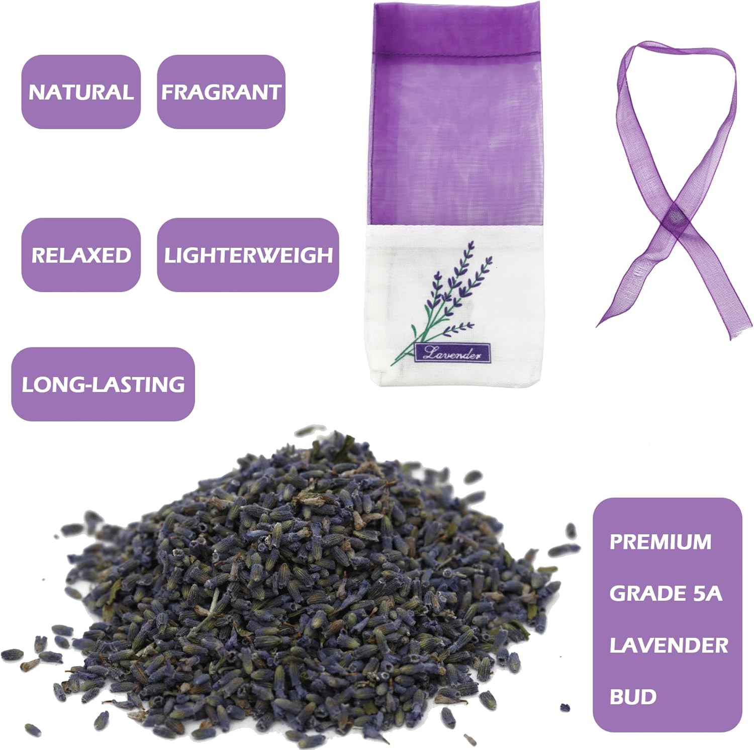 Haswer Lavender Sachets Bag for Drawers Closets Cars Gym Bags