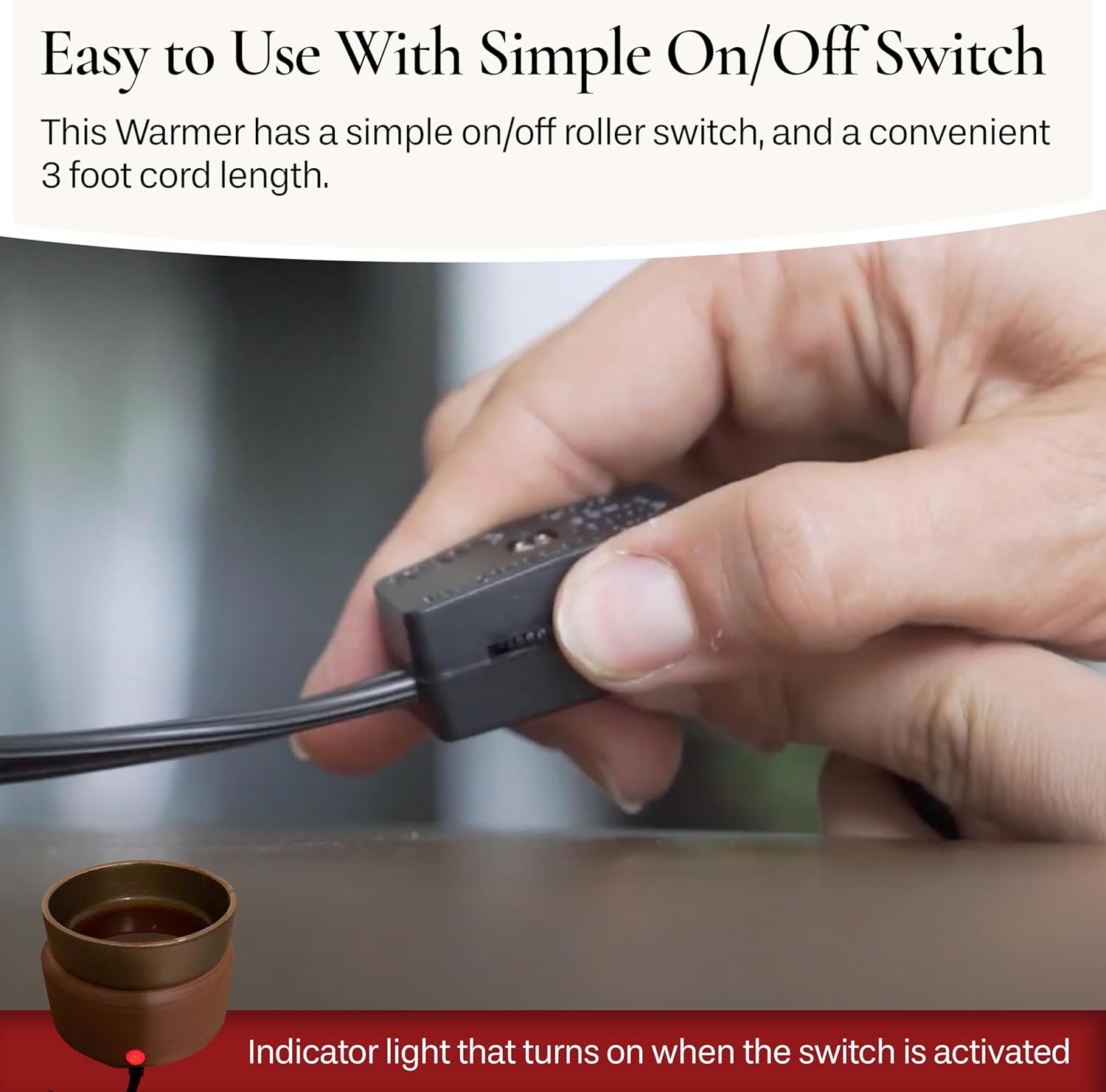 2-In-1 Candle and Fragrance Warmer with Whitewashed Bronze