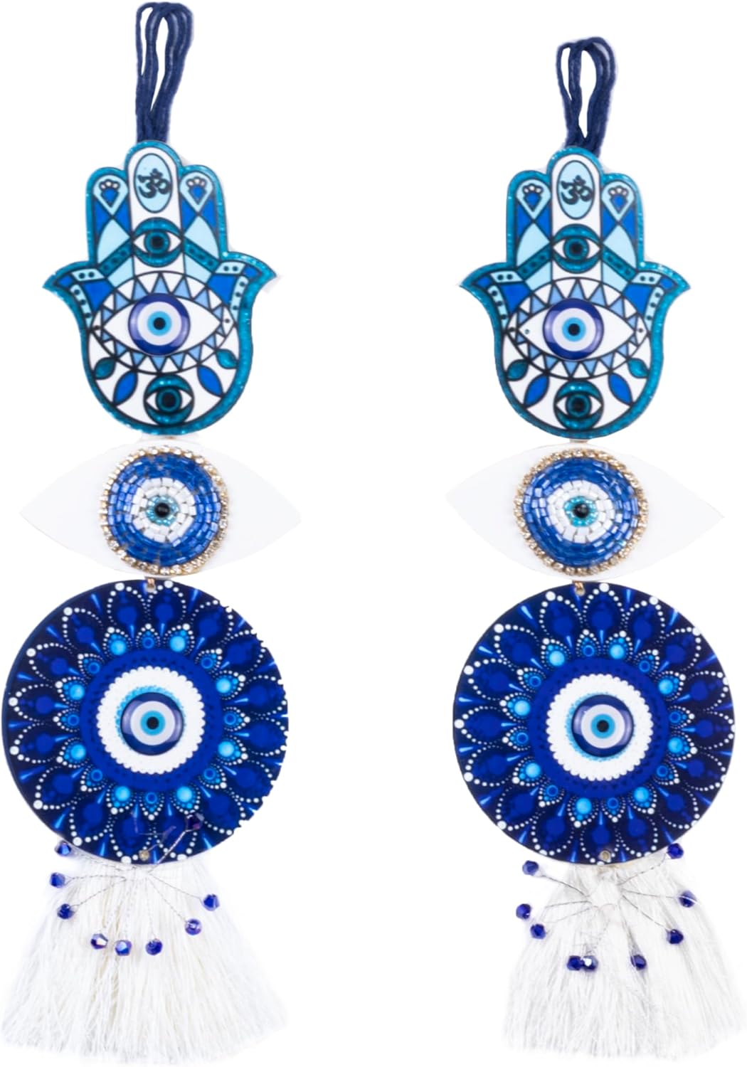 Handmade Evil Eye Hamsa Wall Hanging Decor for Protection