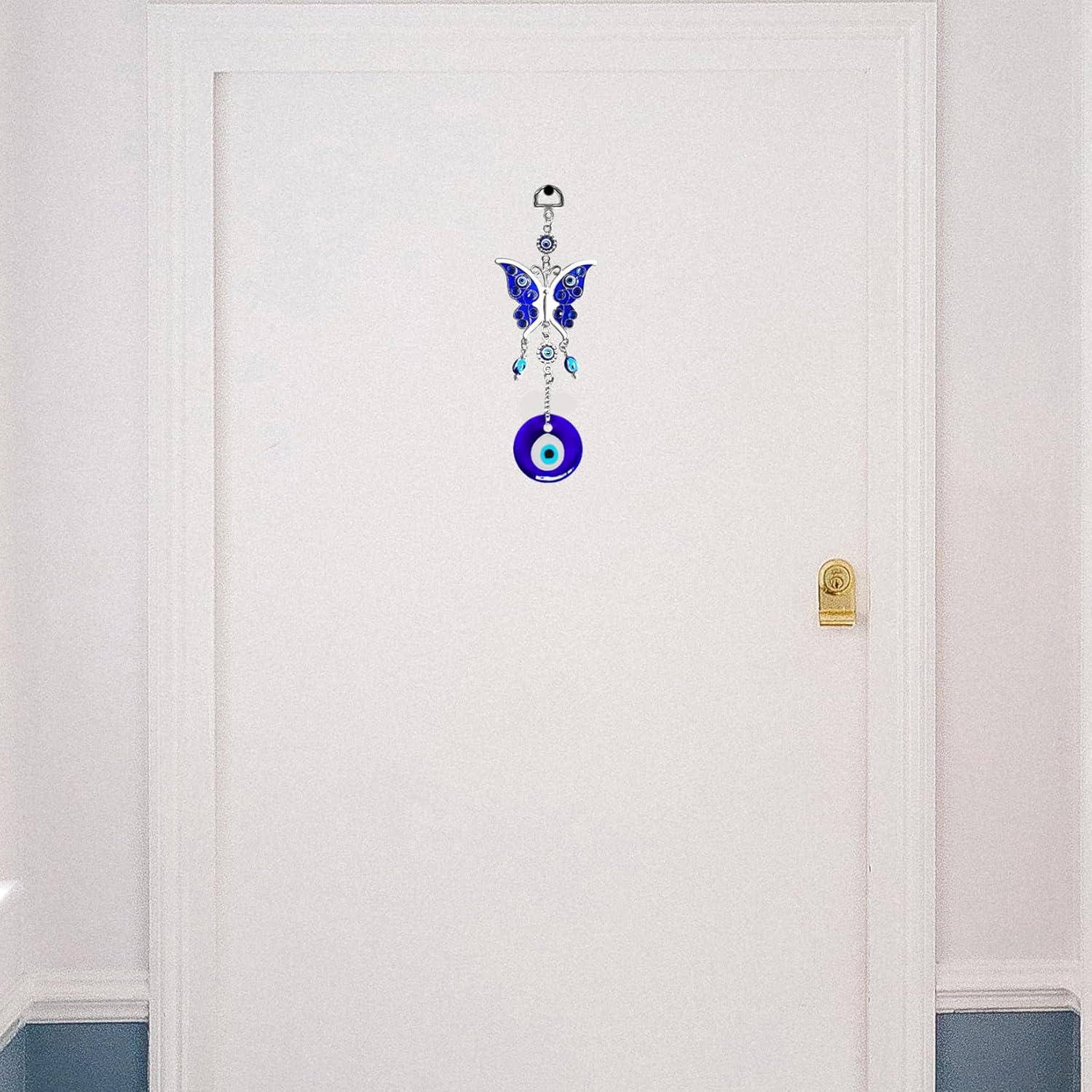 Blue Butterfly Evil Eye Wall Hanging Decor