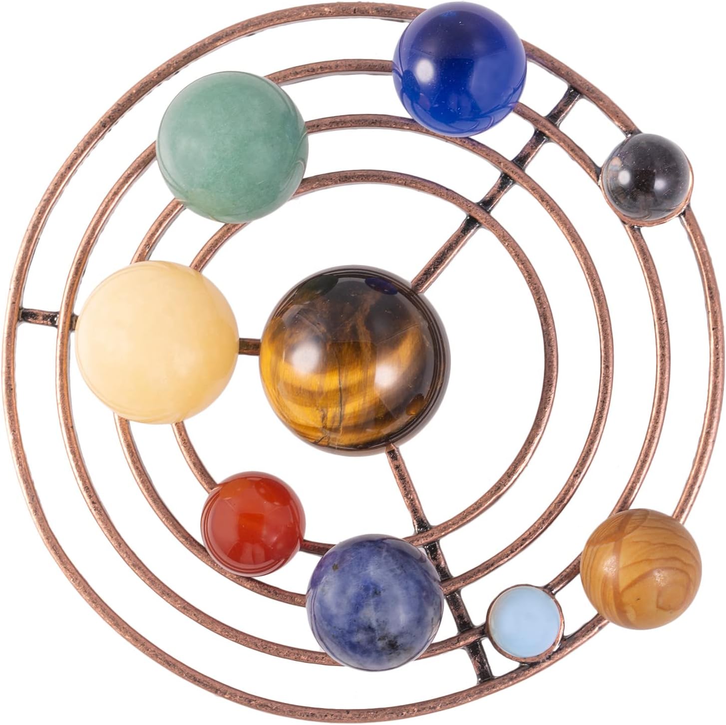 Rockcloud 9 Planets Crystal Ball Set with Metal Orbit