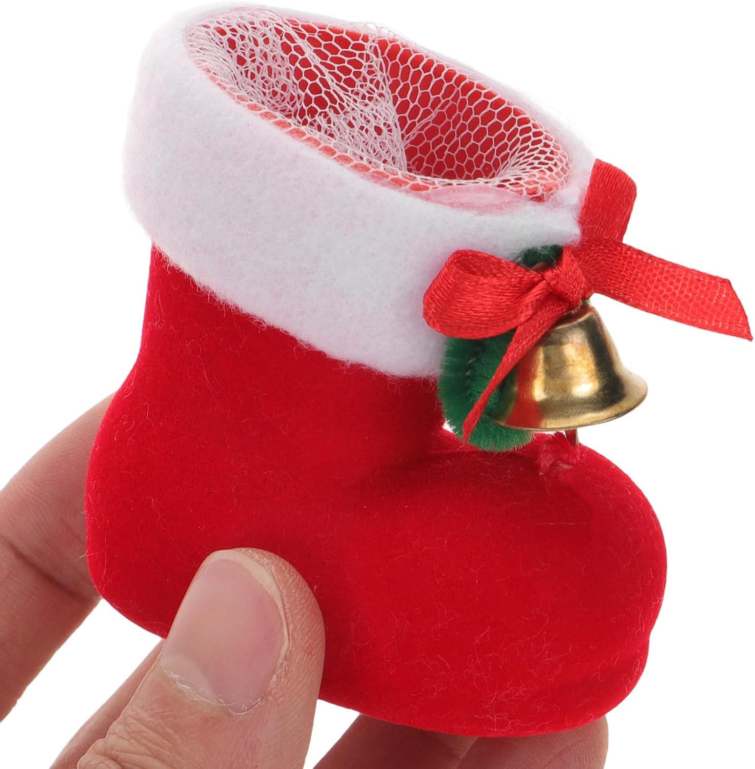 FOMIYES 8Pcs Santa Candy Boots Bags