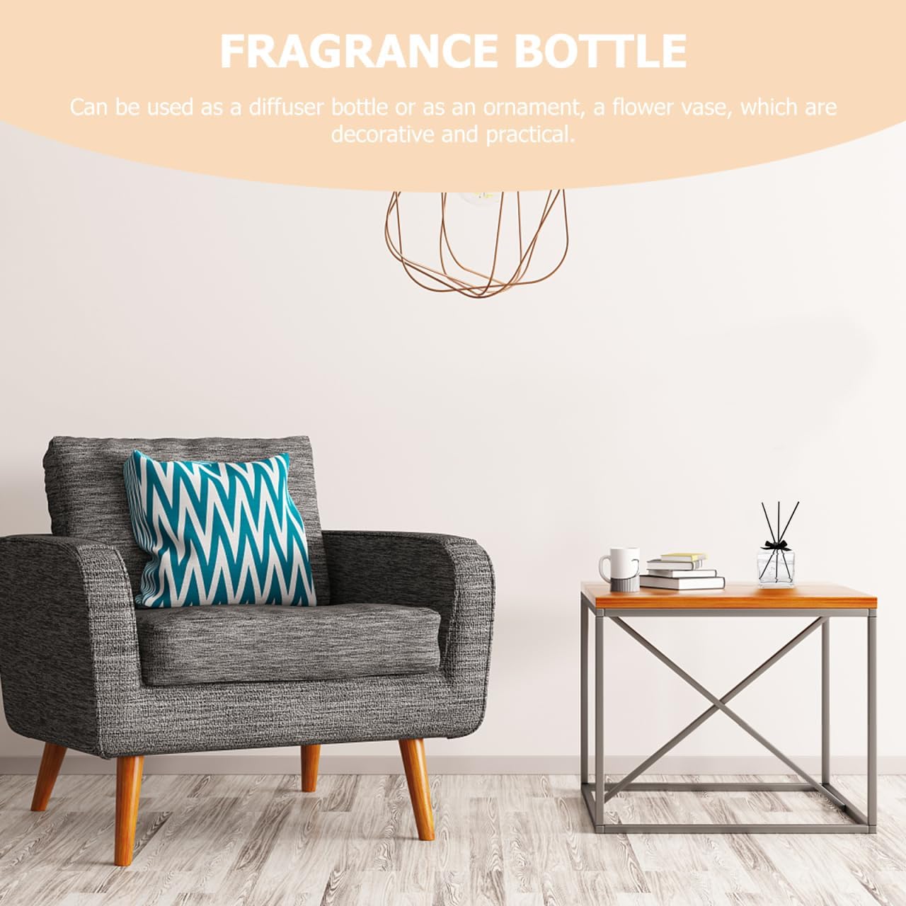 Square Flat Glass Aromatherapy Vase for Home Decor