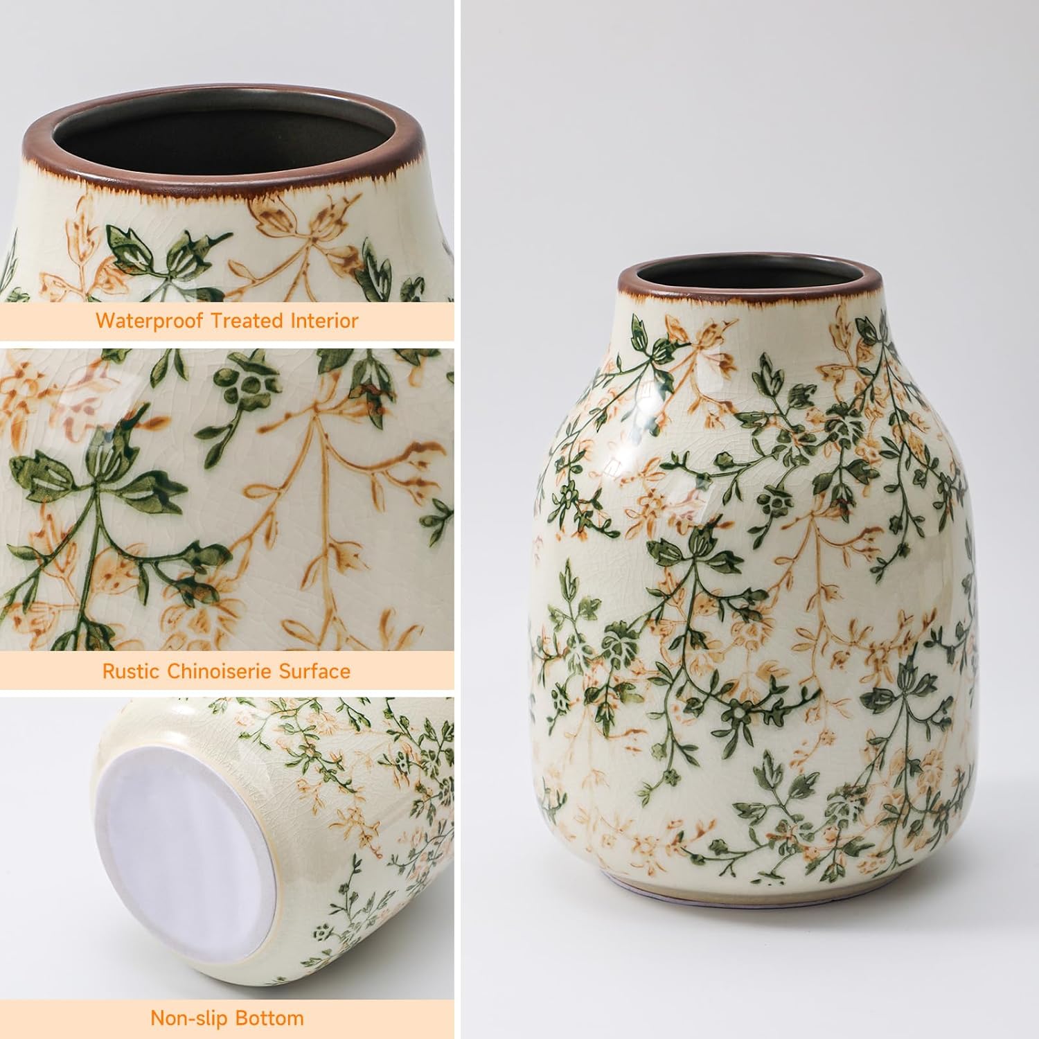 Luweoxy Rustic Vintage Ceramic Vase 78 Inch