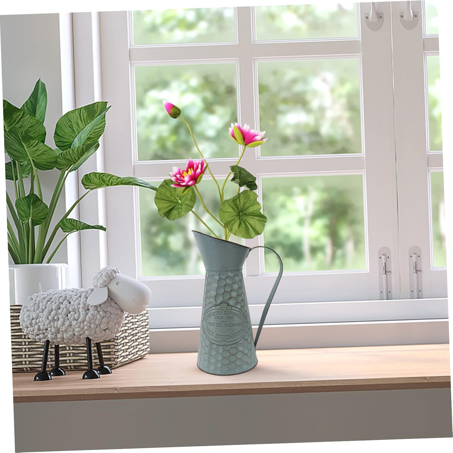 ABOOFAN Rustic Iron Decorative Vase for Home Office Balcony