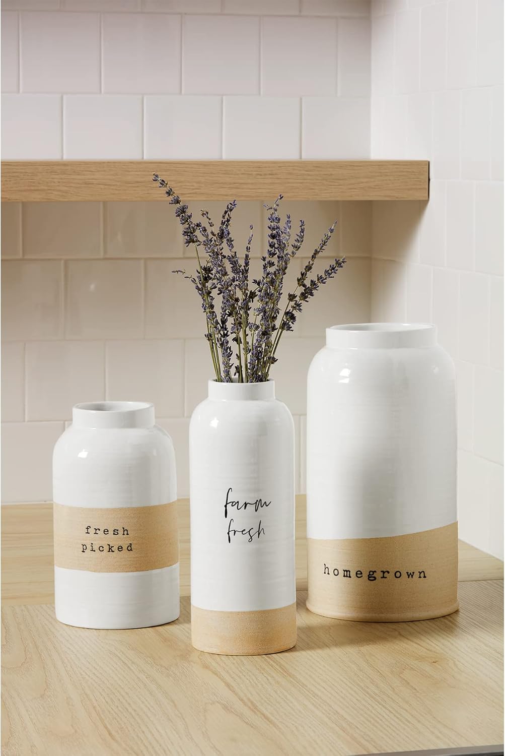 Mud Pie Farm Stoneware Vase 115x625