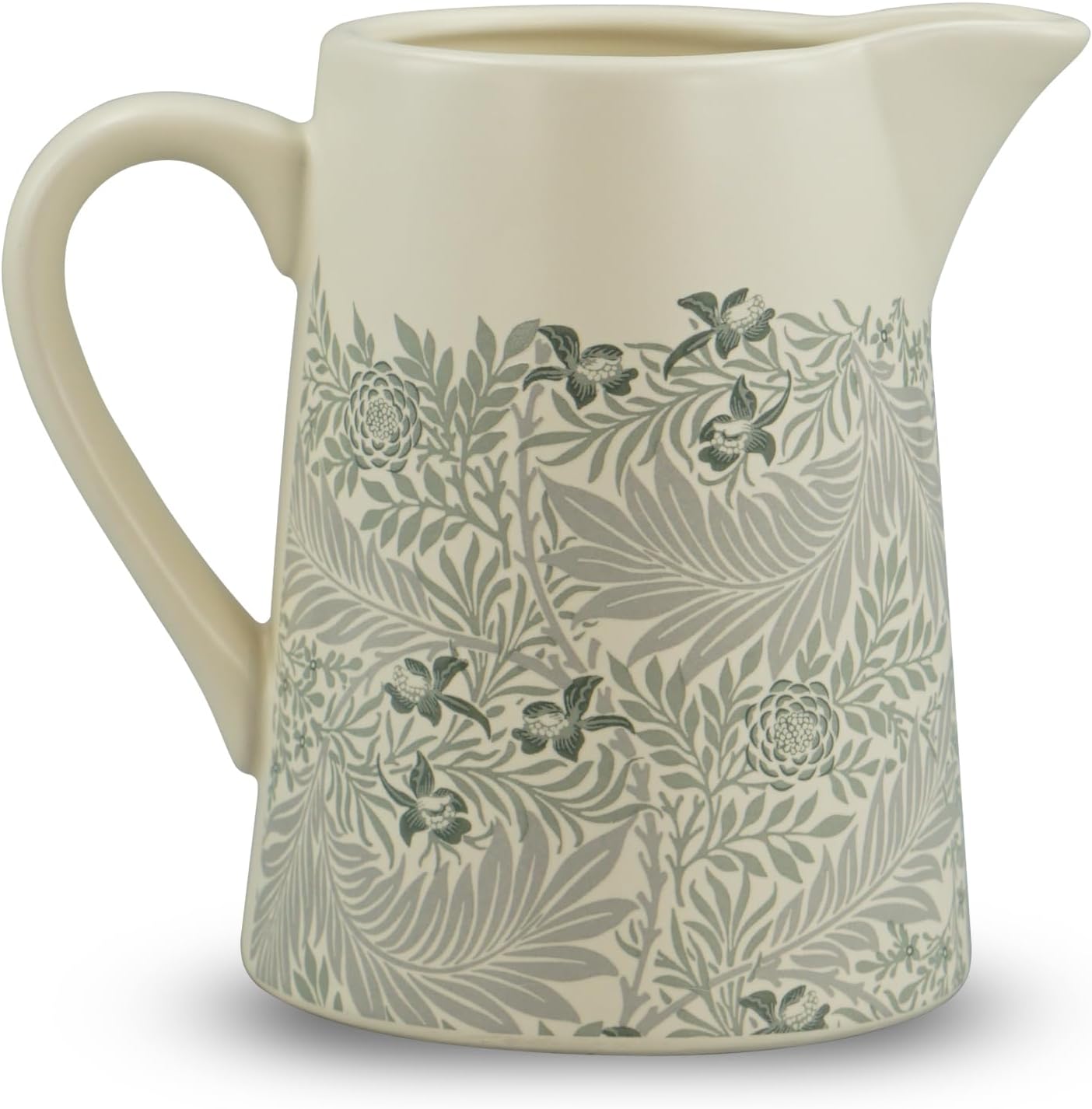 Larkspur Sage Green and Ivory Ceramic Water Pitcher