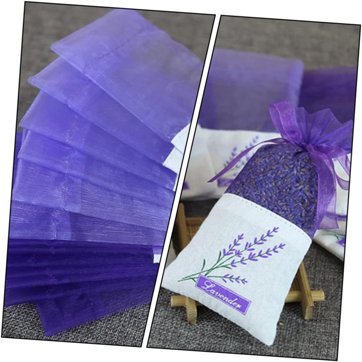 22Pcs Lavender Sachet Bags with Handmade Floral Design for Home and Car Decoration