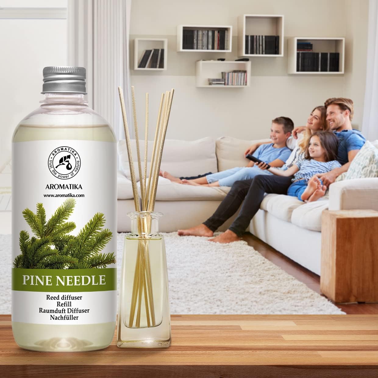 Pine Diffuser Refill 17 Fl Oz - Natural Essential Oil for Fresh Aroma