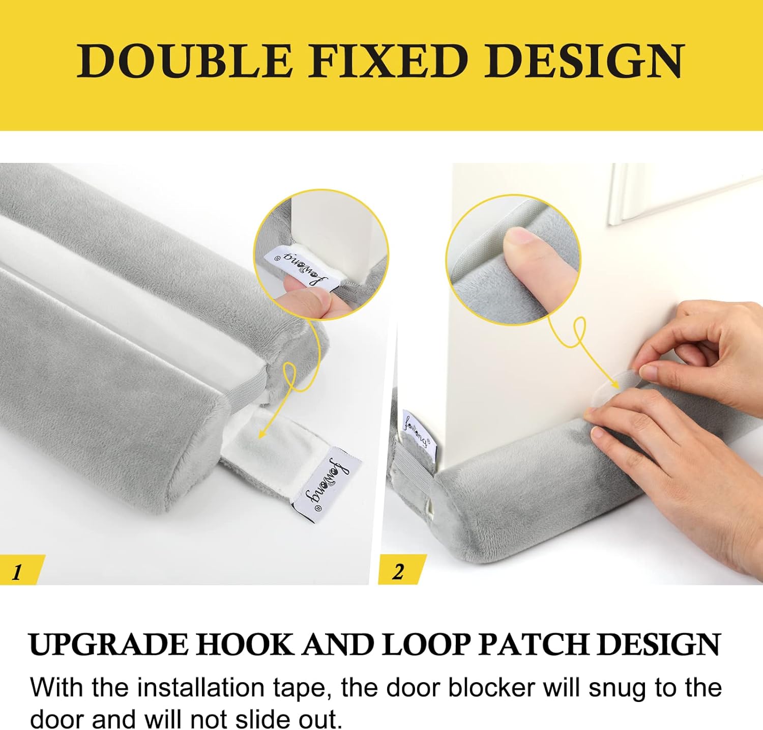 Fowong 36 Inch Door Draft Stopper Gray