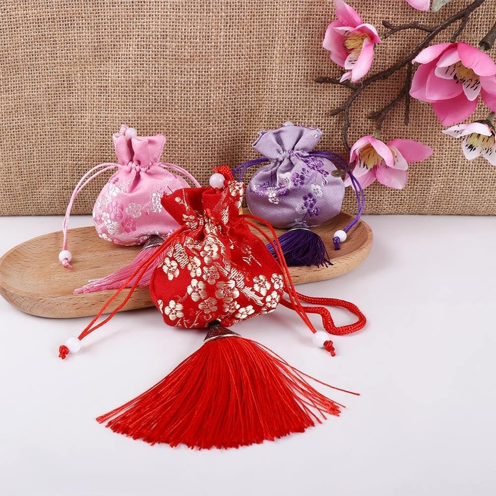 Green Women Brocade Sachet Retro Decor