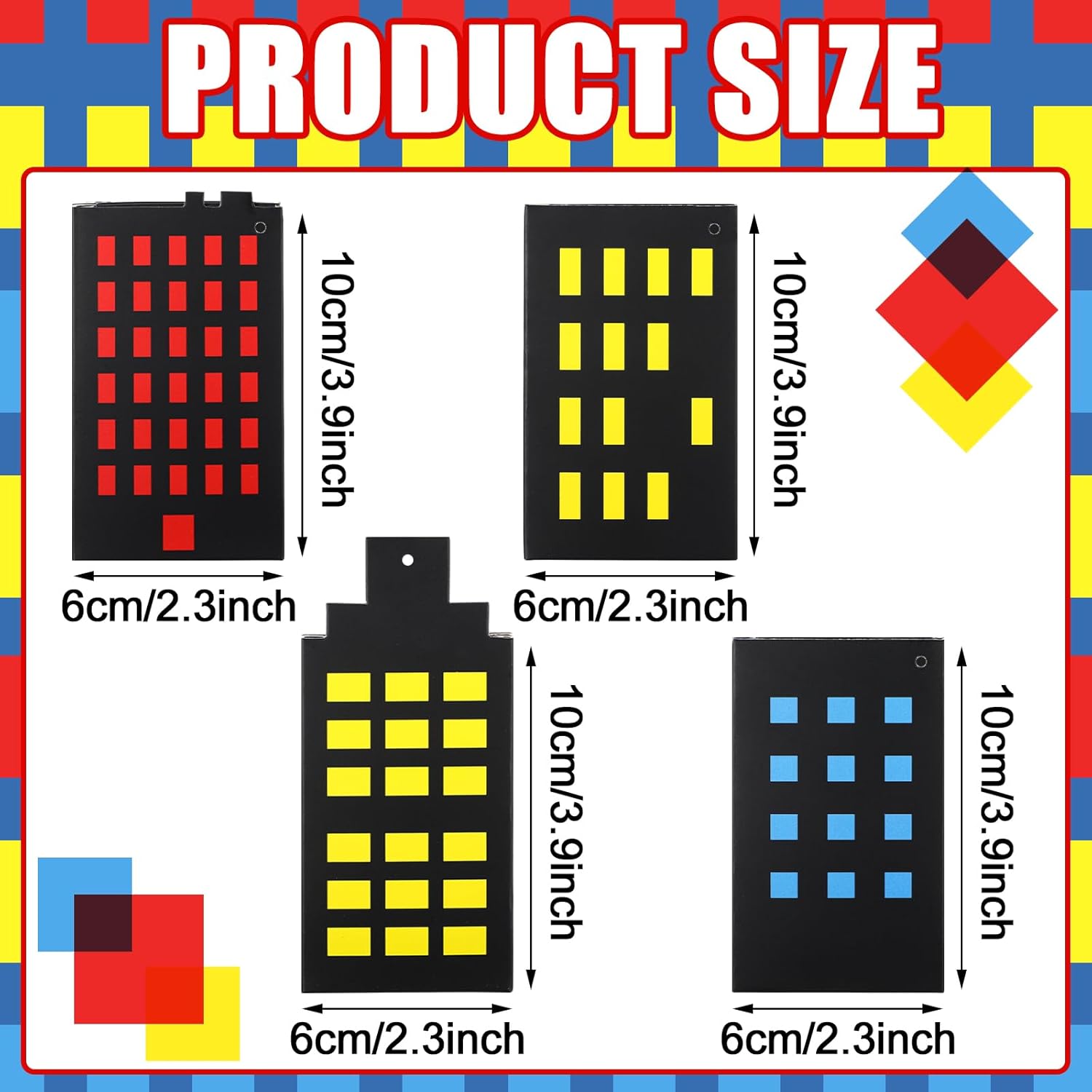 16 Pcs Hero Cityscape Paper Boxes Hanging Decorations