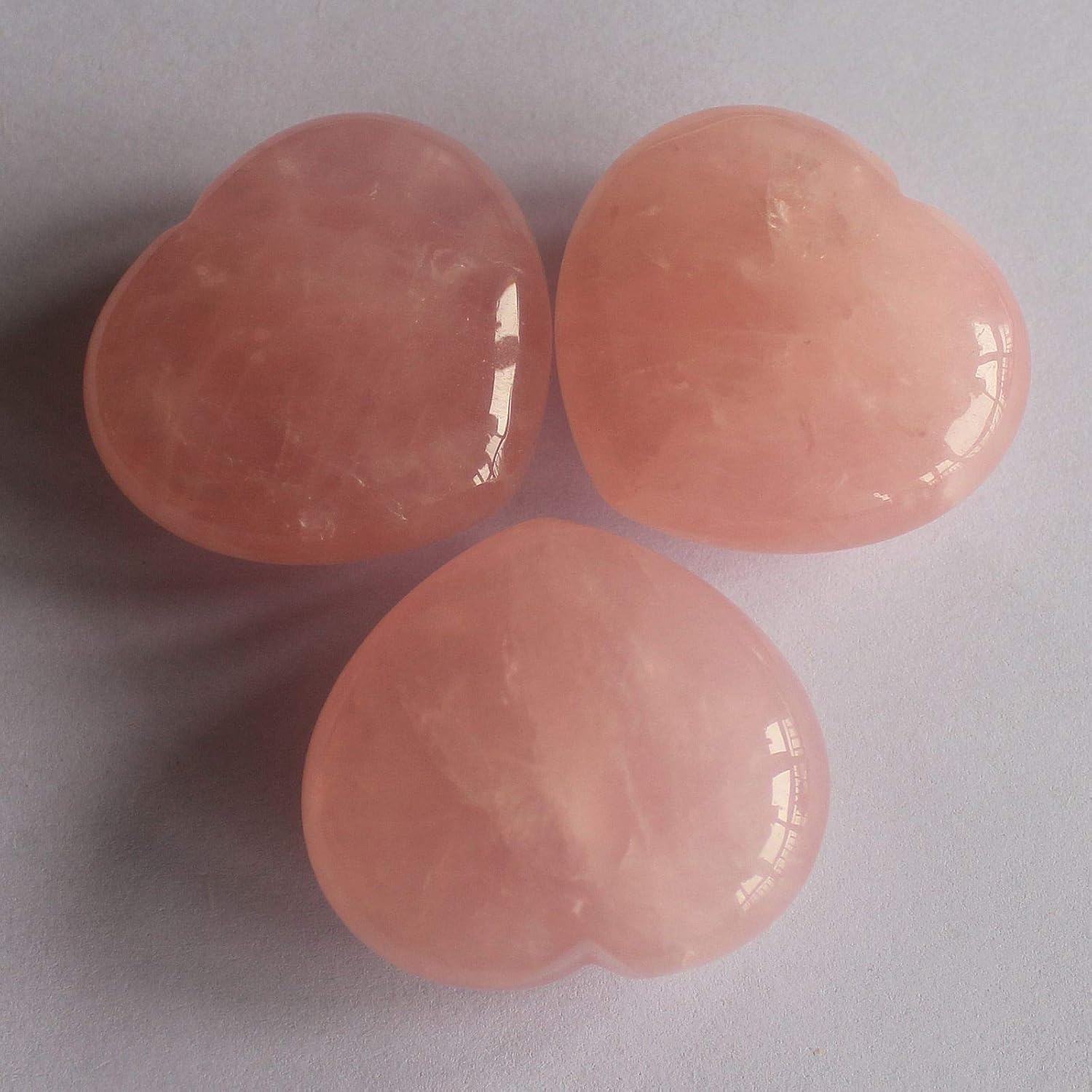 1pcs Mixed Gemstone Crystal Heart Piece 45mm Rose Quartz