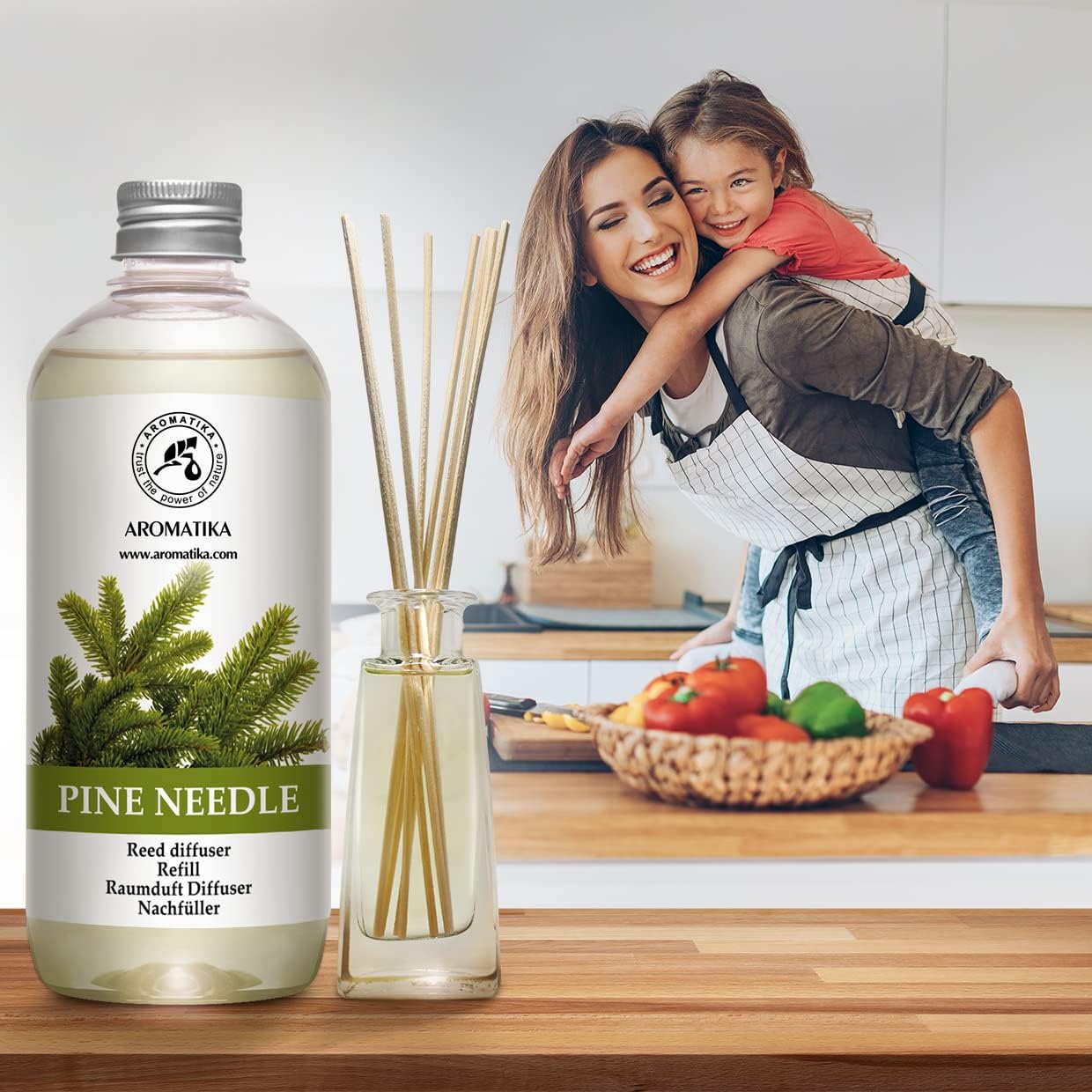 Pine Diffuser Refill 17 Fl Oz - Natural Essential Oil for Fresh Aroma