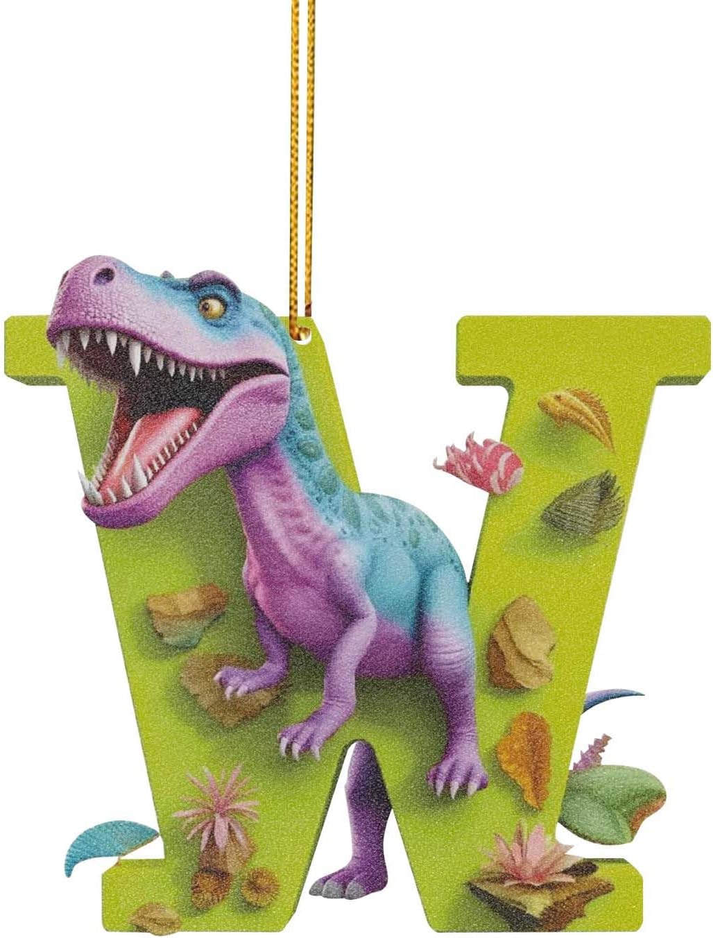 Christmas Dinosaur Acrylic Ornament Letters Decorative Hanging for Tree