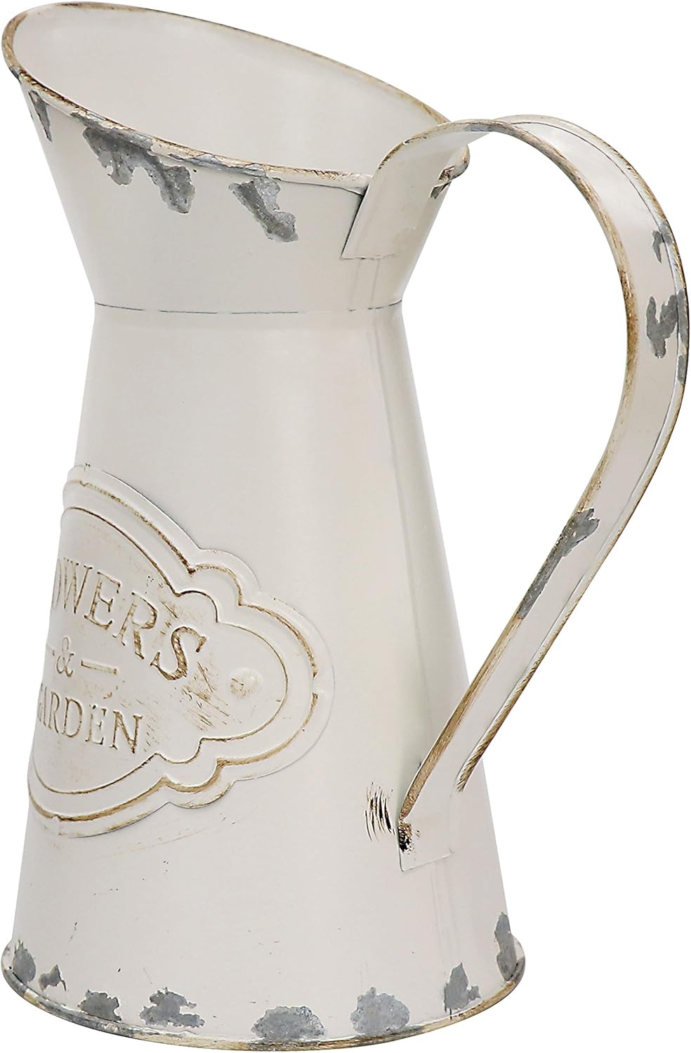 Soyizom Galvanized Metal Pitcher Vase Shabby Chic Decor