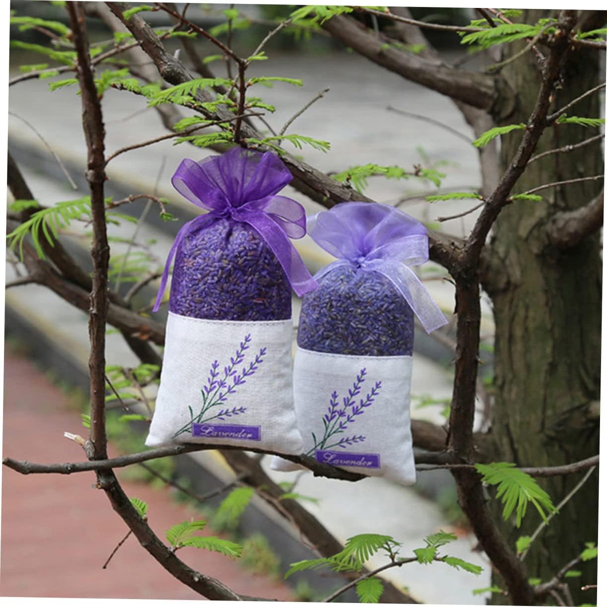 Homoyoyo 22Pcs Lavender Sachet Bags Aromatic Air Freshener for Wardrobe and Drawers