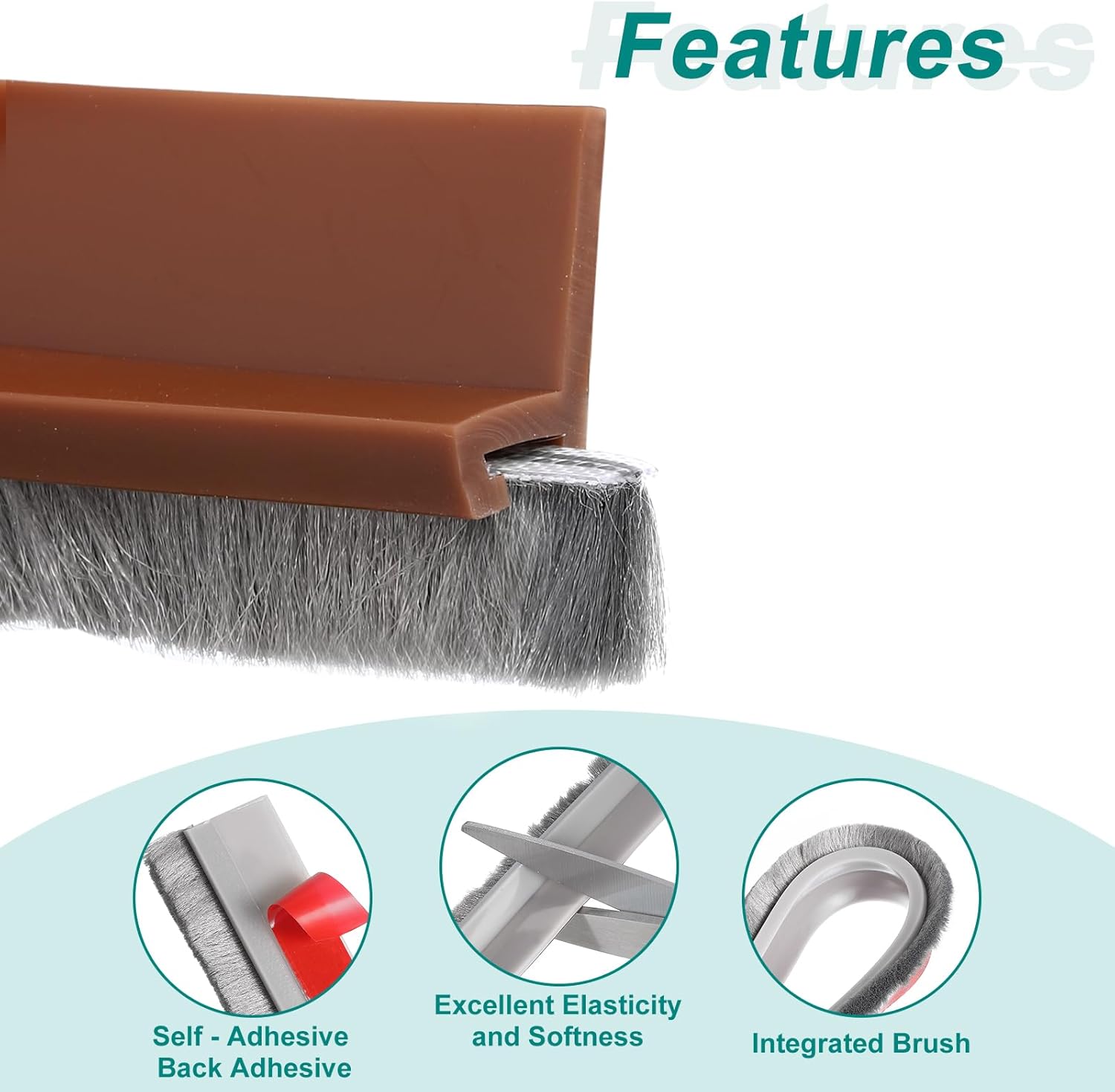 Uxcell Door Sweep Draft Stopper 12 x 40 Grey