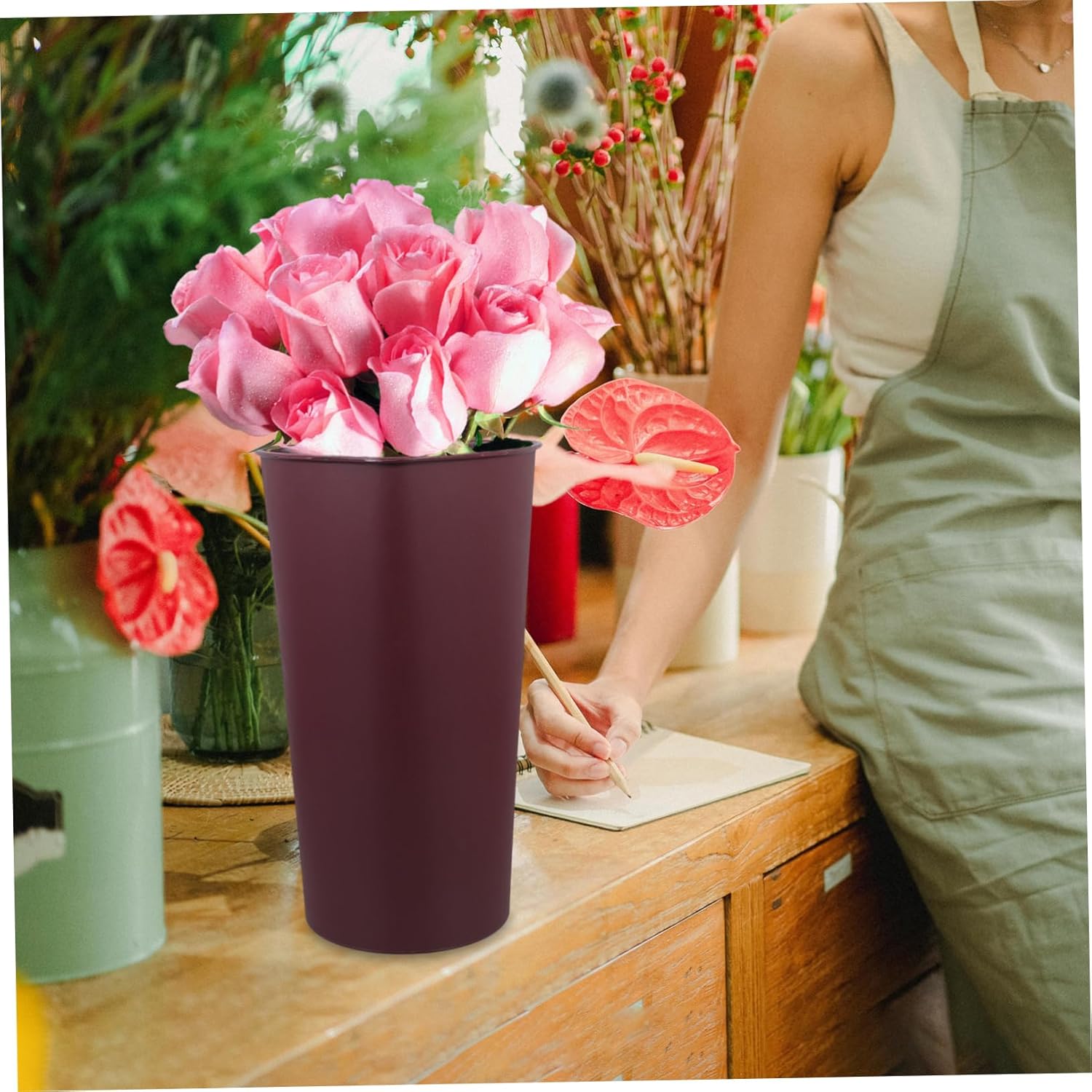 Triangular Flower Vase for Florists and Home Decor