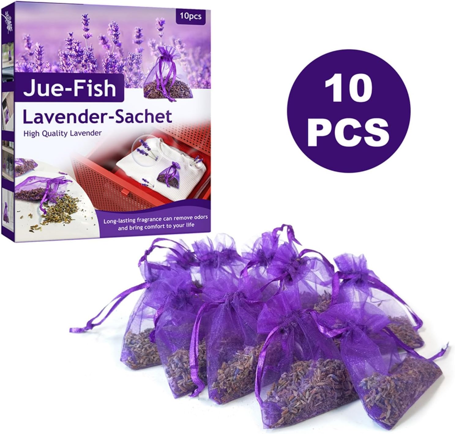 AUTMOR Cedar Lavender Sachets 10 Pack for Home Fragrance