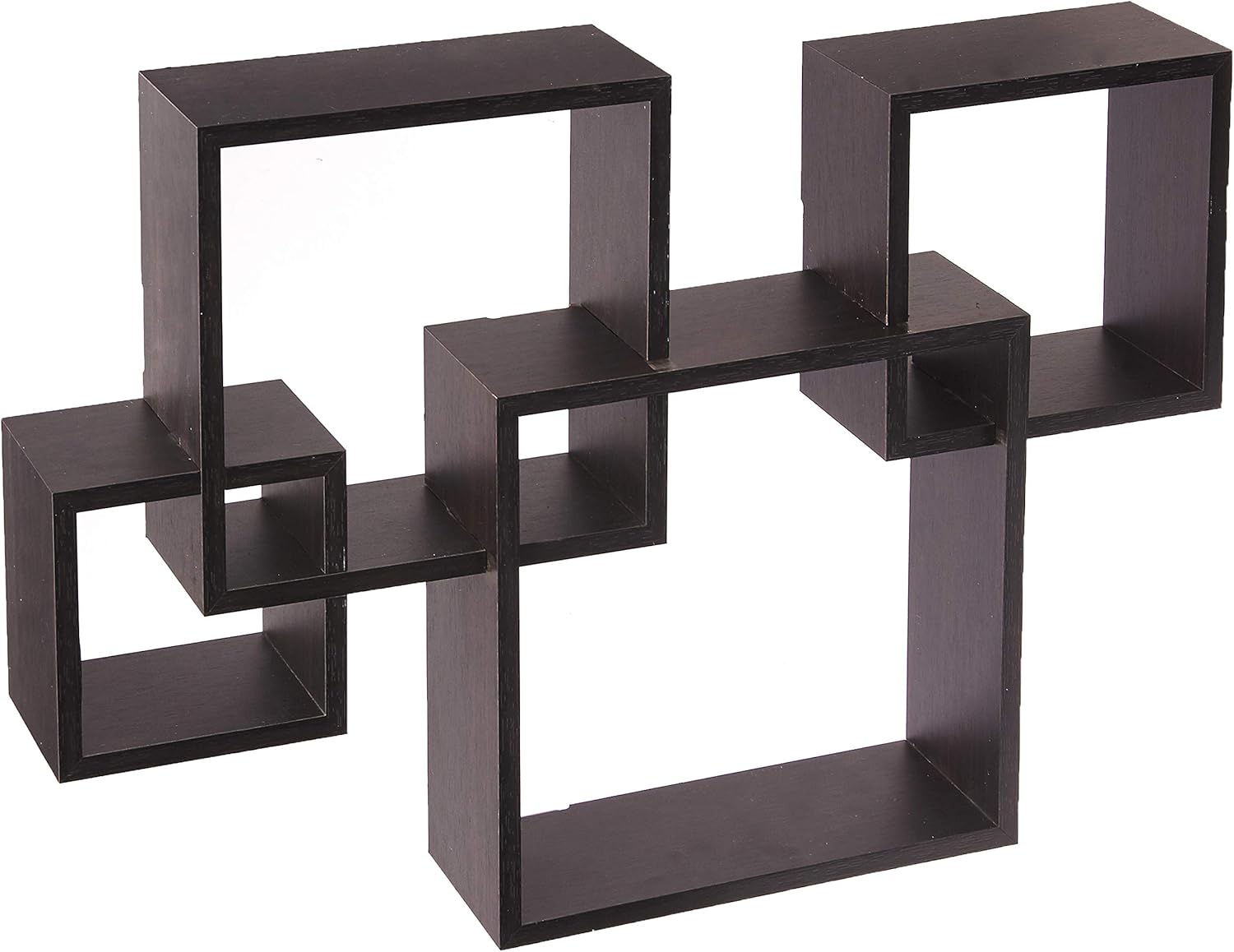Greenco 4 Cube Intersecting Floating Wall Shelves