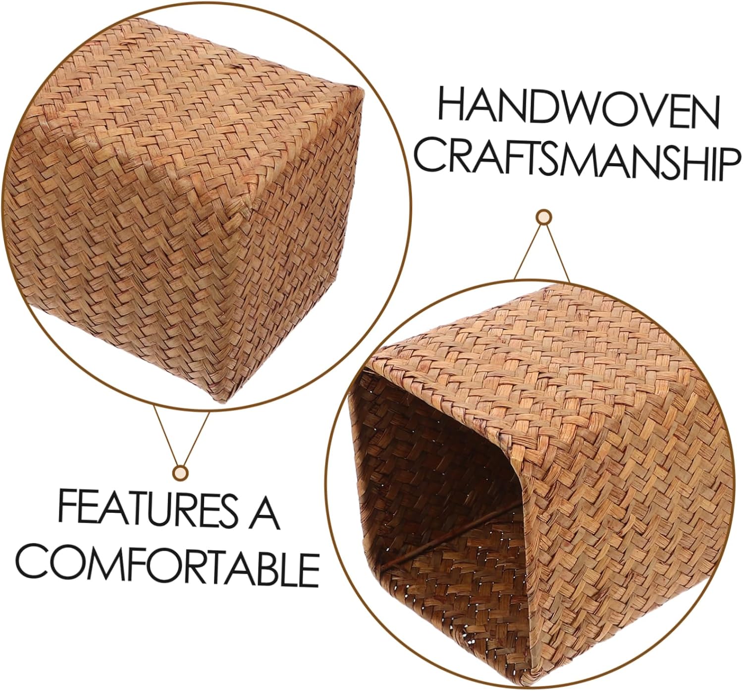 Wicker Flower Basket Vase Natural Rattan Home Decor
