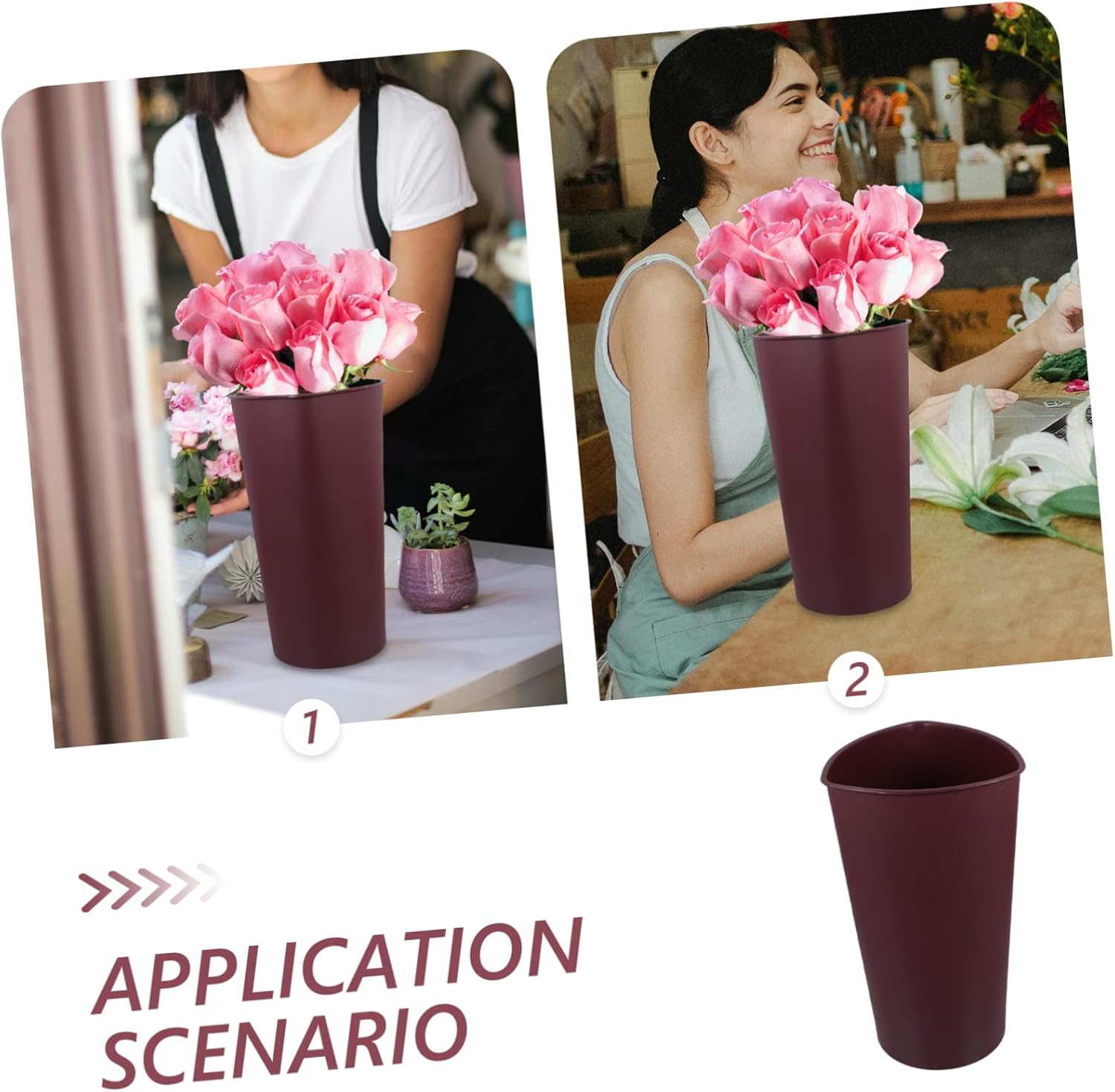 Triangular Flower Vase for Florists and Home Decor