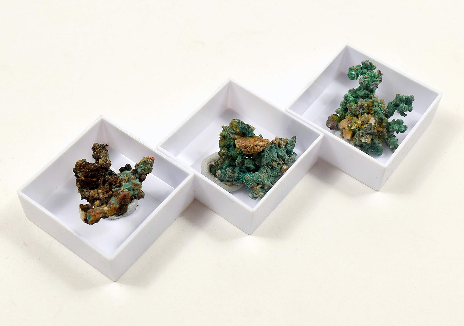 HQRP Green Orange Copper Cluster in Box Natural Collectible Gemstone