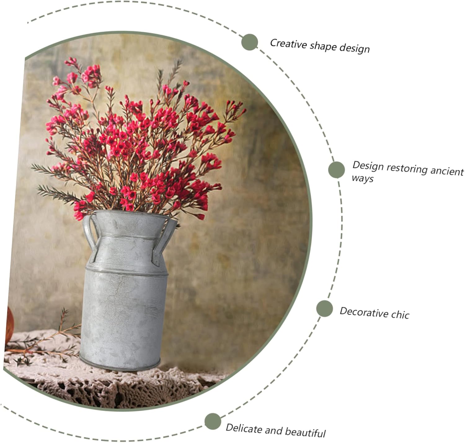 ABOOFAN Retro Iron Art Flower Vase for Home Decor