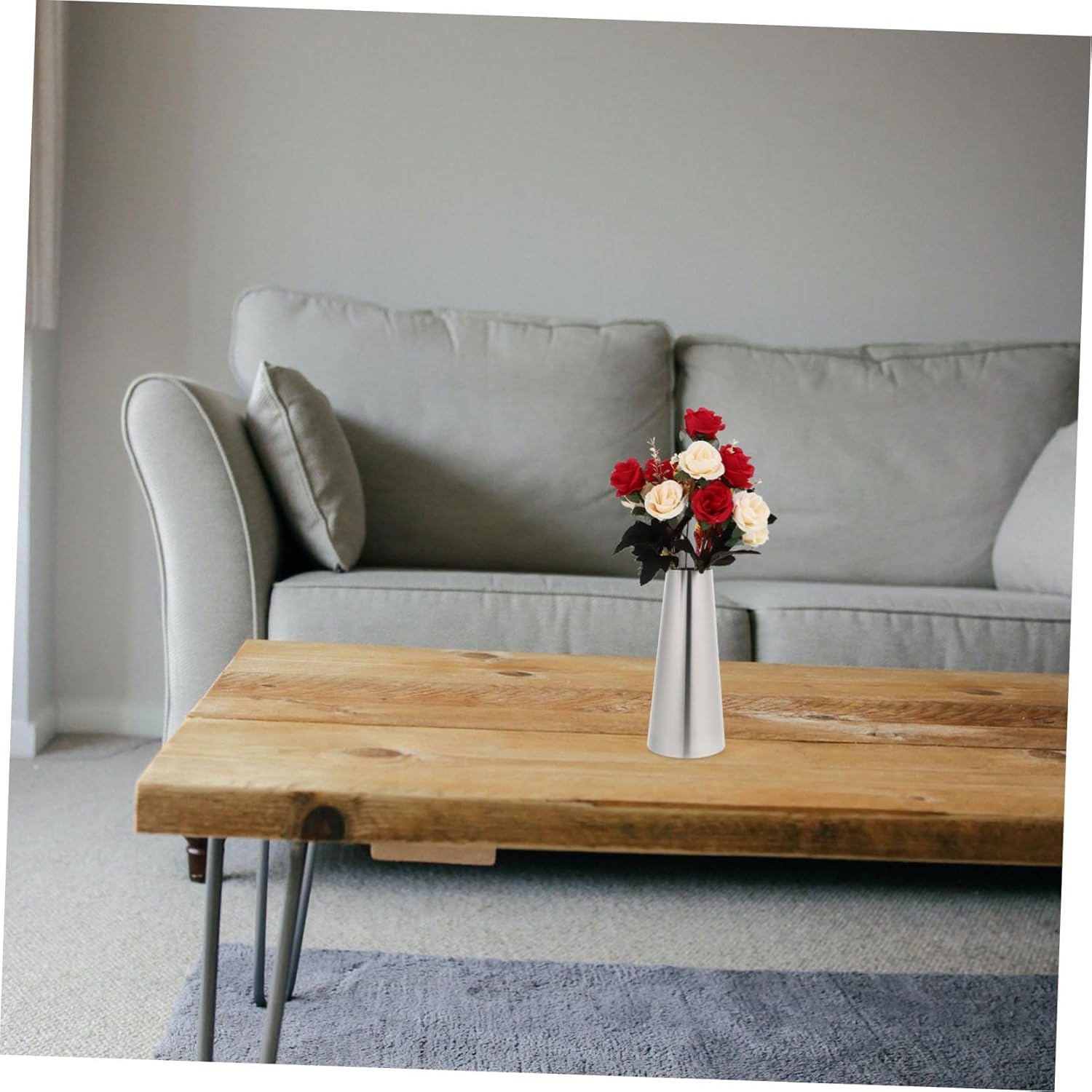 VICASKY Modern Stainless Steel Flower Vase