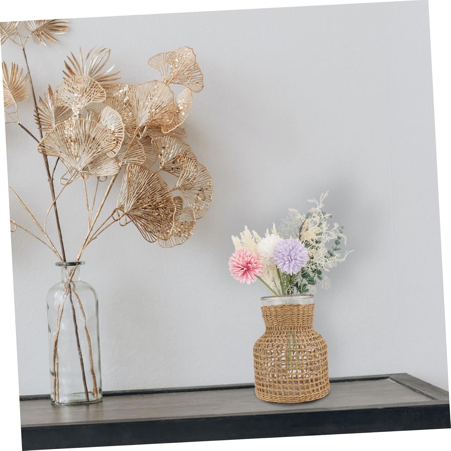 Woven Hydroponic Flower Vase for Modern Home Decor