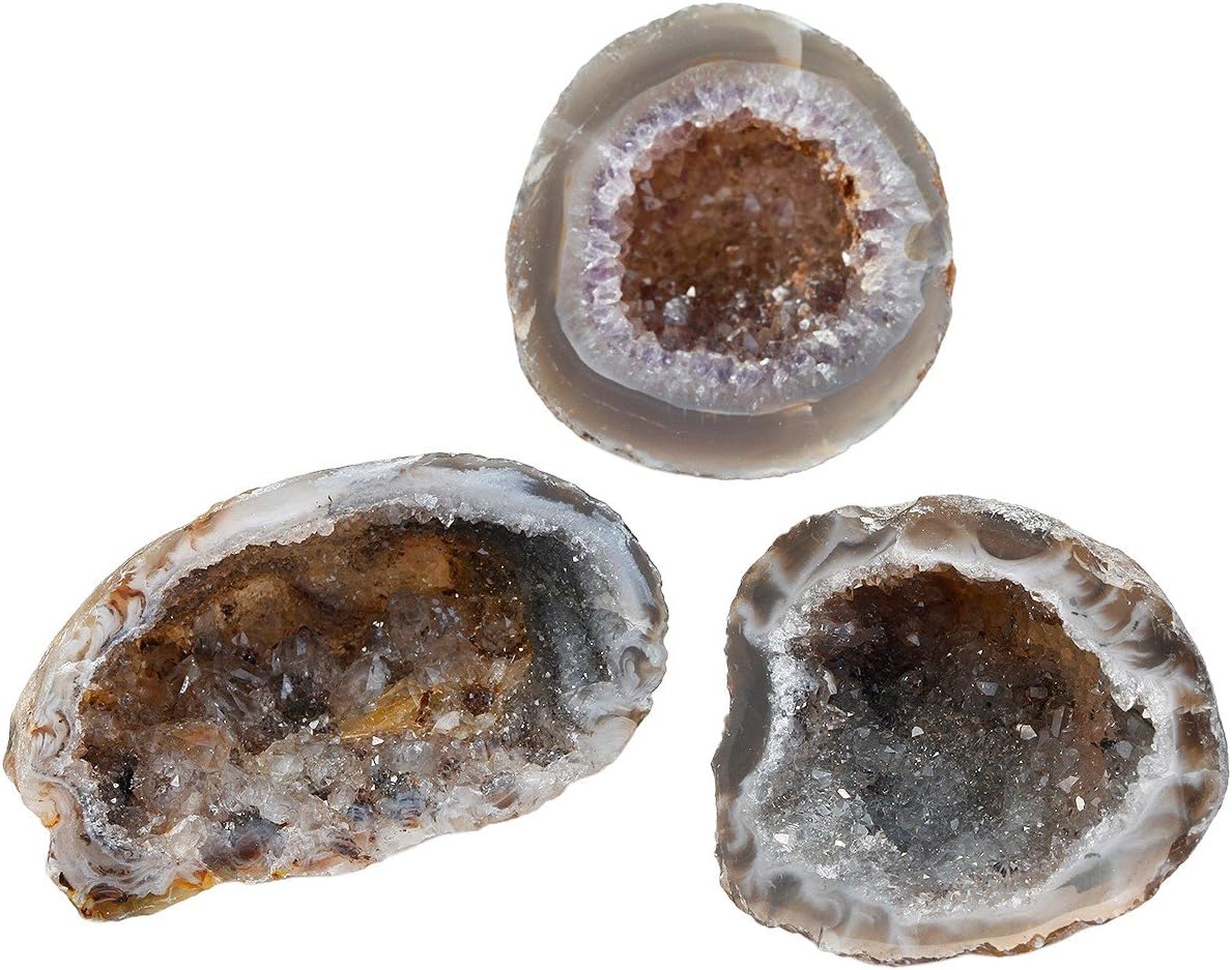Rockcloud Natural Raw Healing Crystal Druzy Geode Agate Mineral Specimen