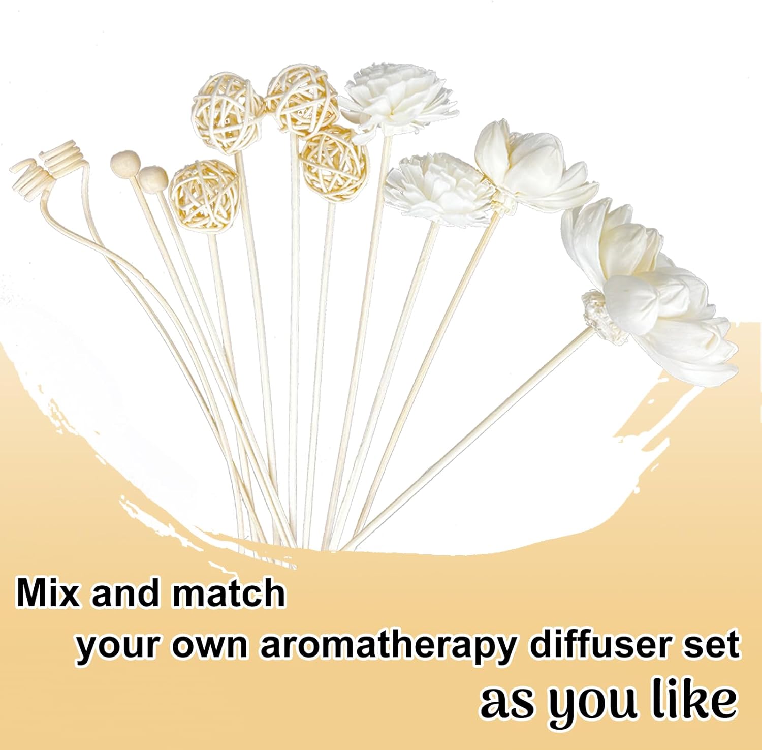 42PCS Natural Rattan Reed Diffuser Set Home Fragrance Decor