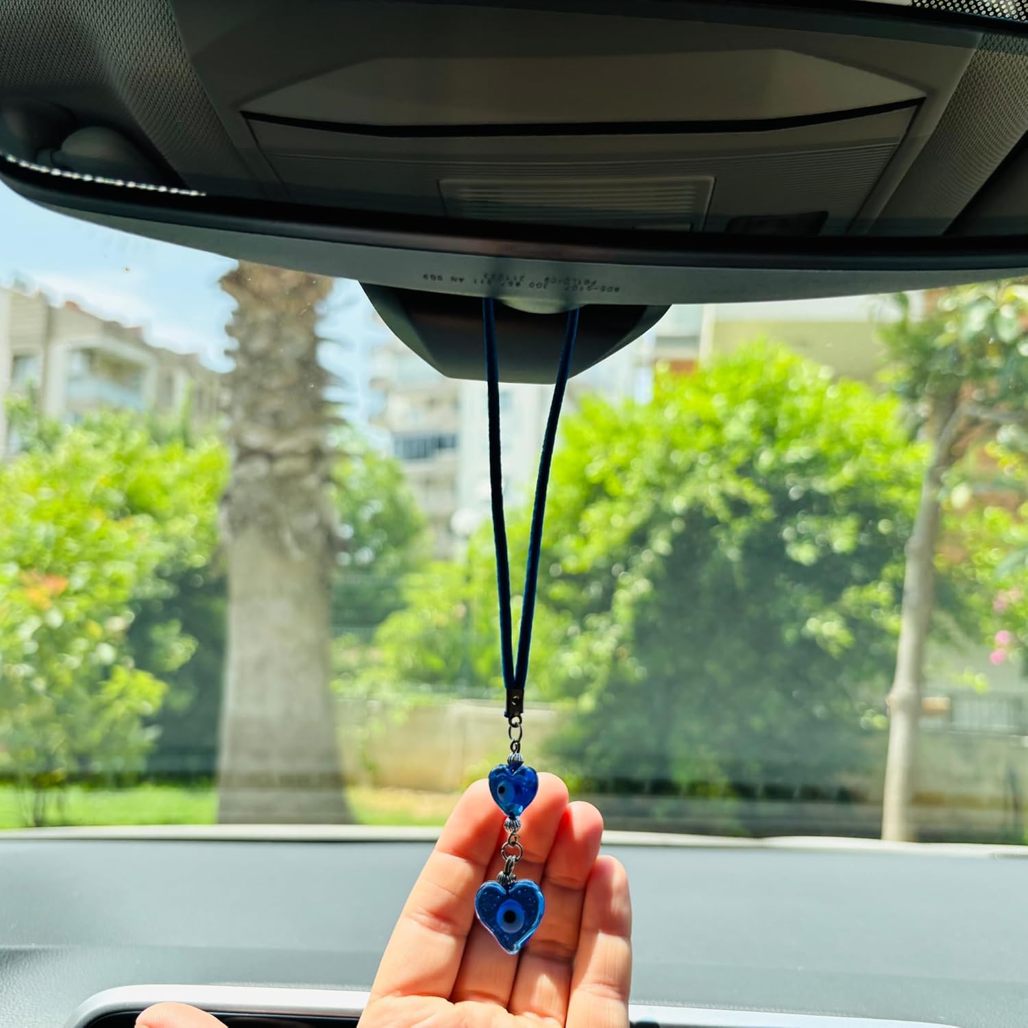 BCS Blue Evil Eye Charm Car Hanging Ornament